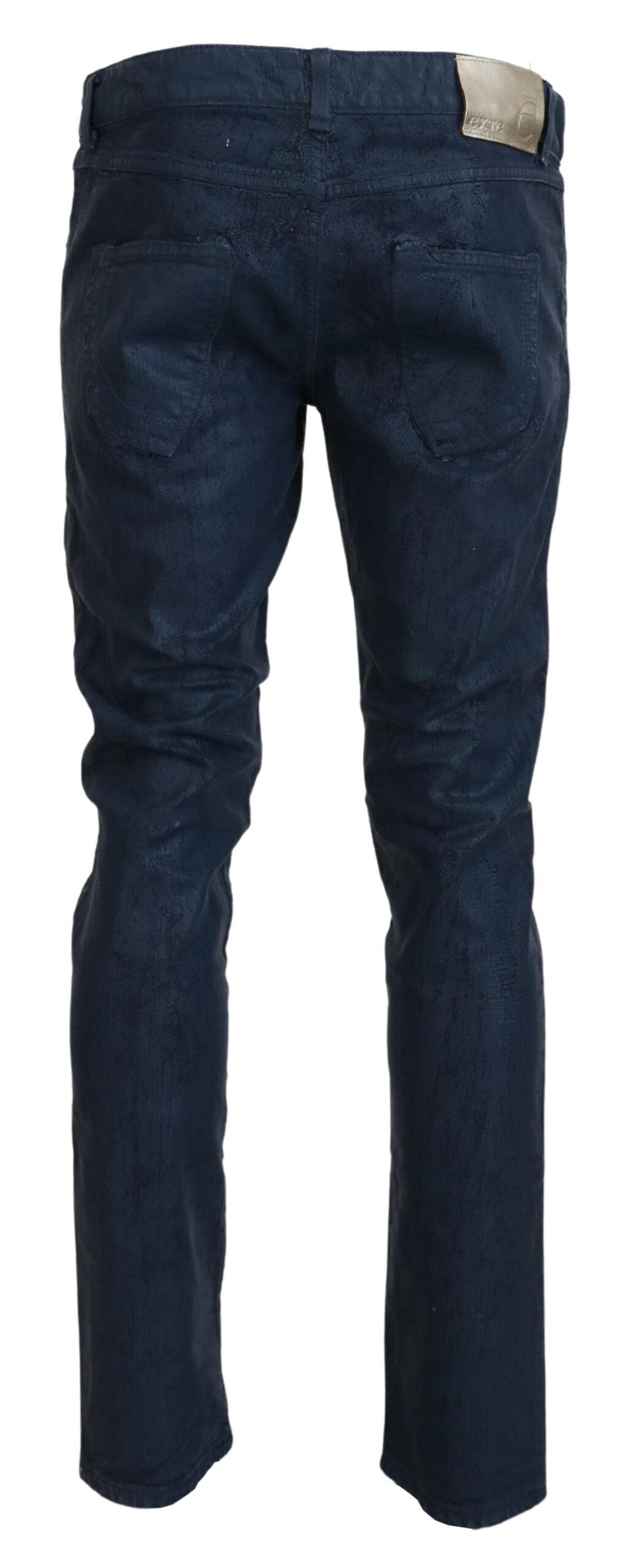 Exte Blue Cotton Tapered Slim Fit Men Casual Denim Men's Jeans