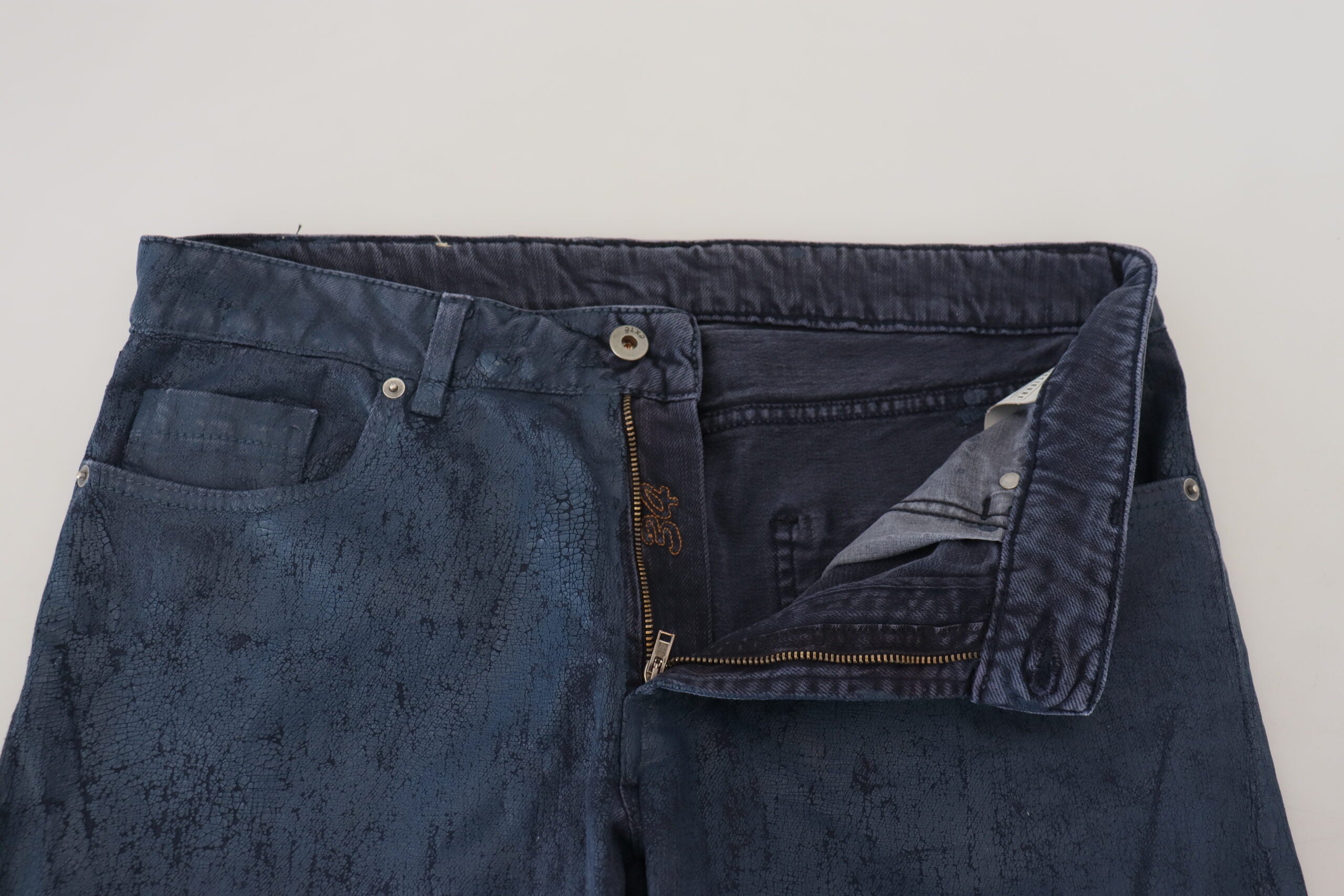 Exte Chic Tapered Blue Denim Men's Jeans