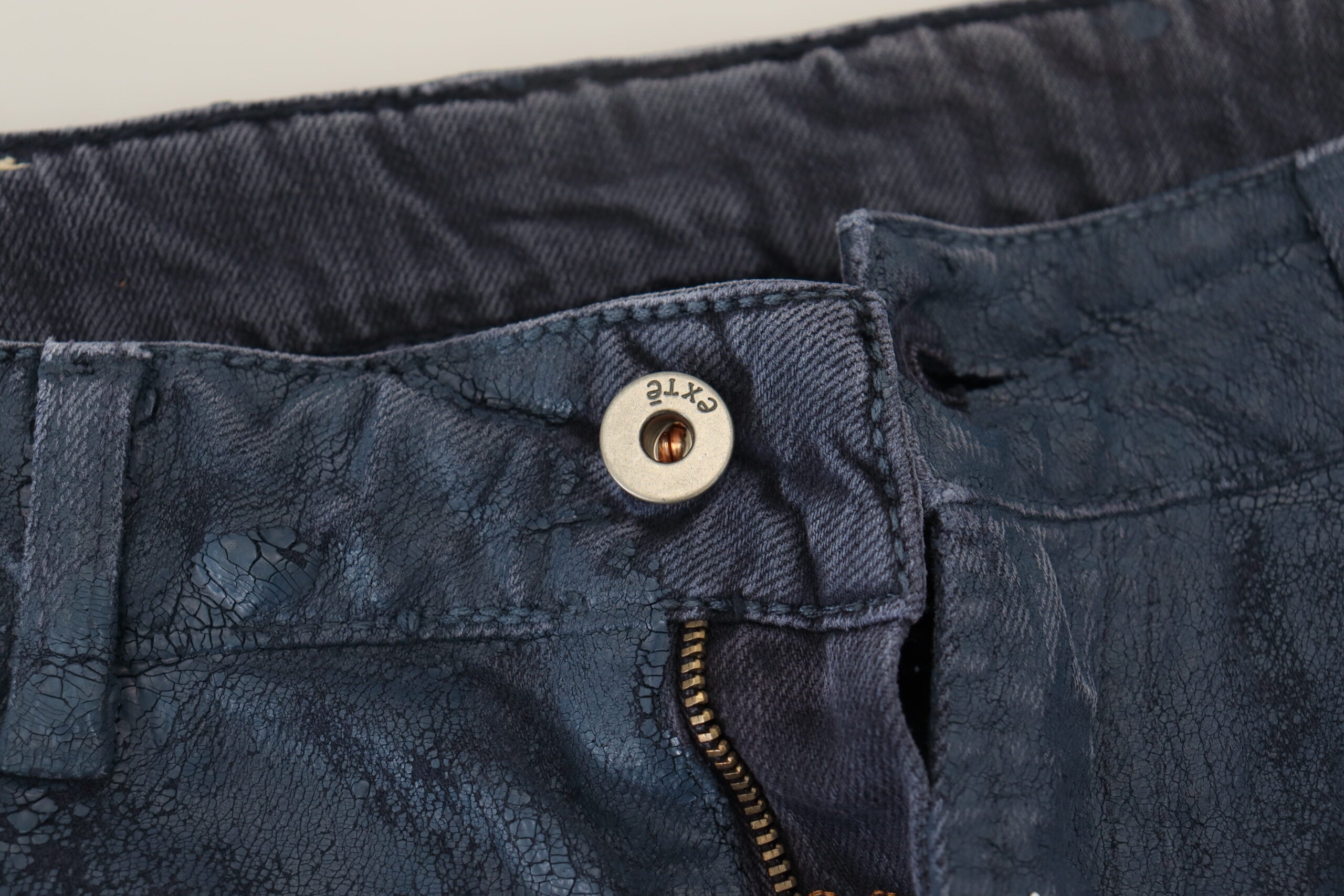 Exte Blue Cotton Tapered Slim Fit Men Casual Denim Men's Jeans