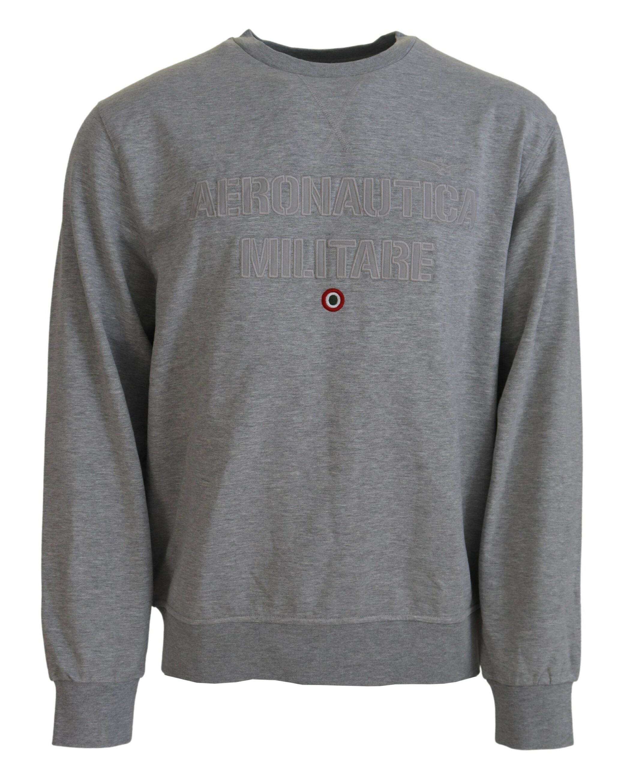 Aeronautica Militare Gray Men Pullover Sweatshirt Men's Sweater