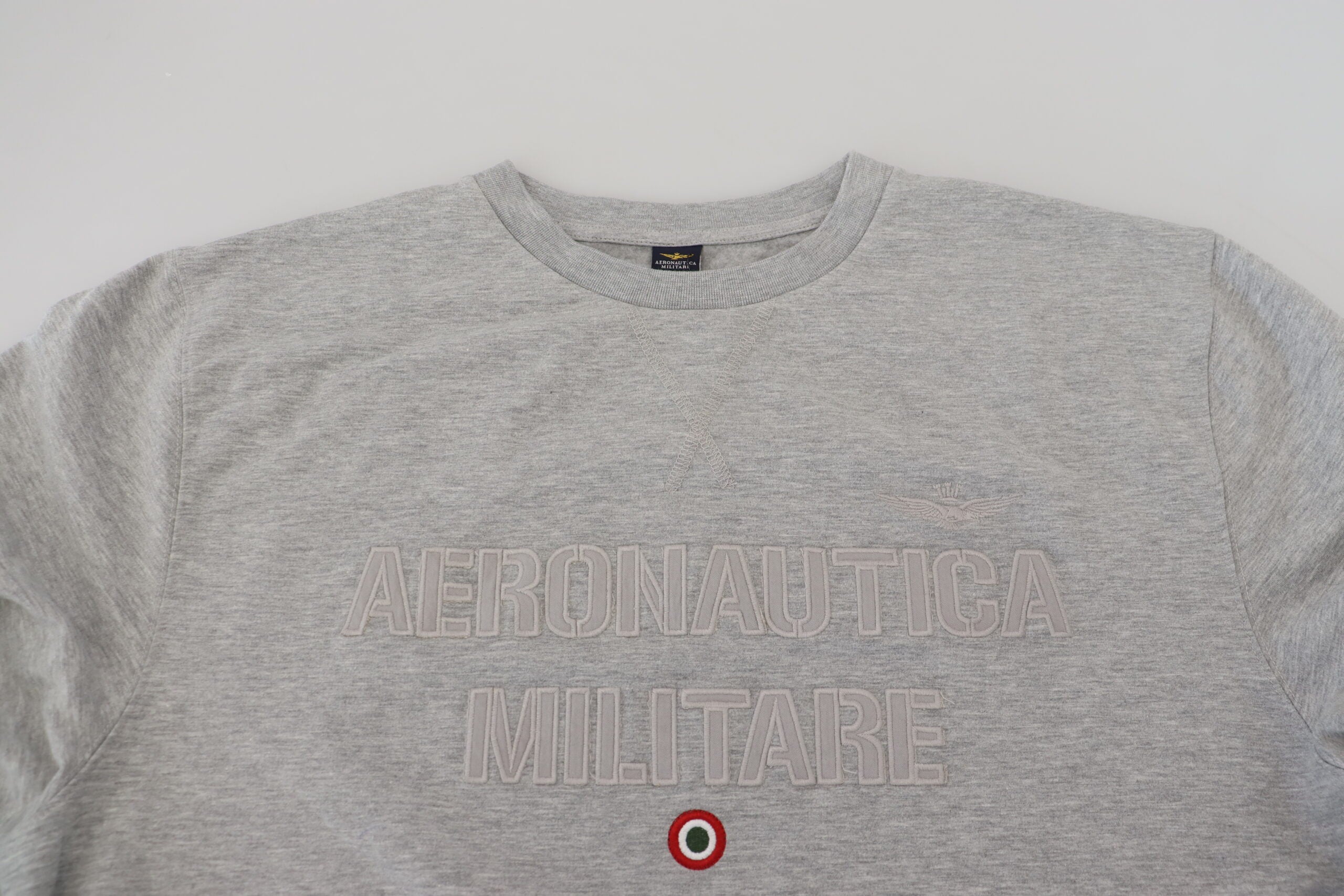 Aeronautica Militare Gray Men Pullover Sweatshirt Men's Sweater
