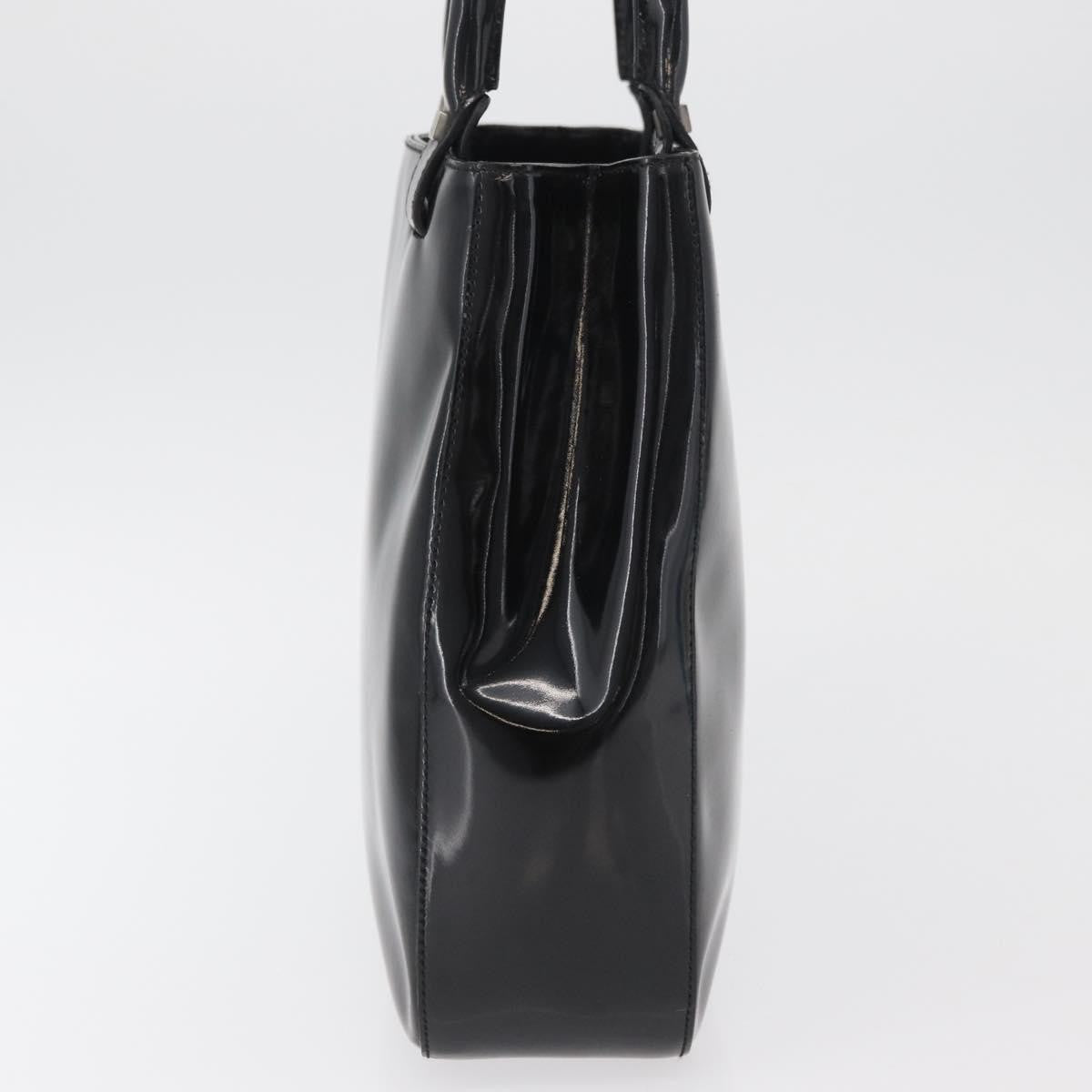 Salvatore Ferragamo Vintage Patent Leather Black Patent_Leather Tote Bag Bag (Pre-Owned)