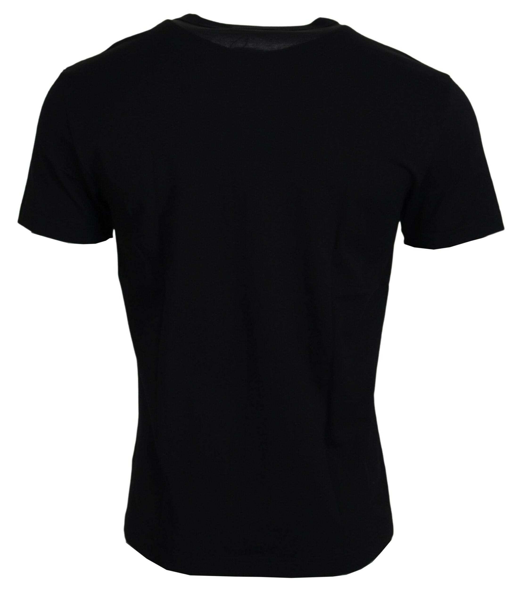 Dolce & Gabbana Black Sneak Peek Cotton Short Sleeve Men's T-shirt