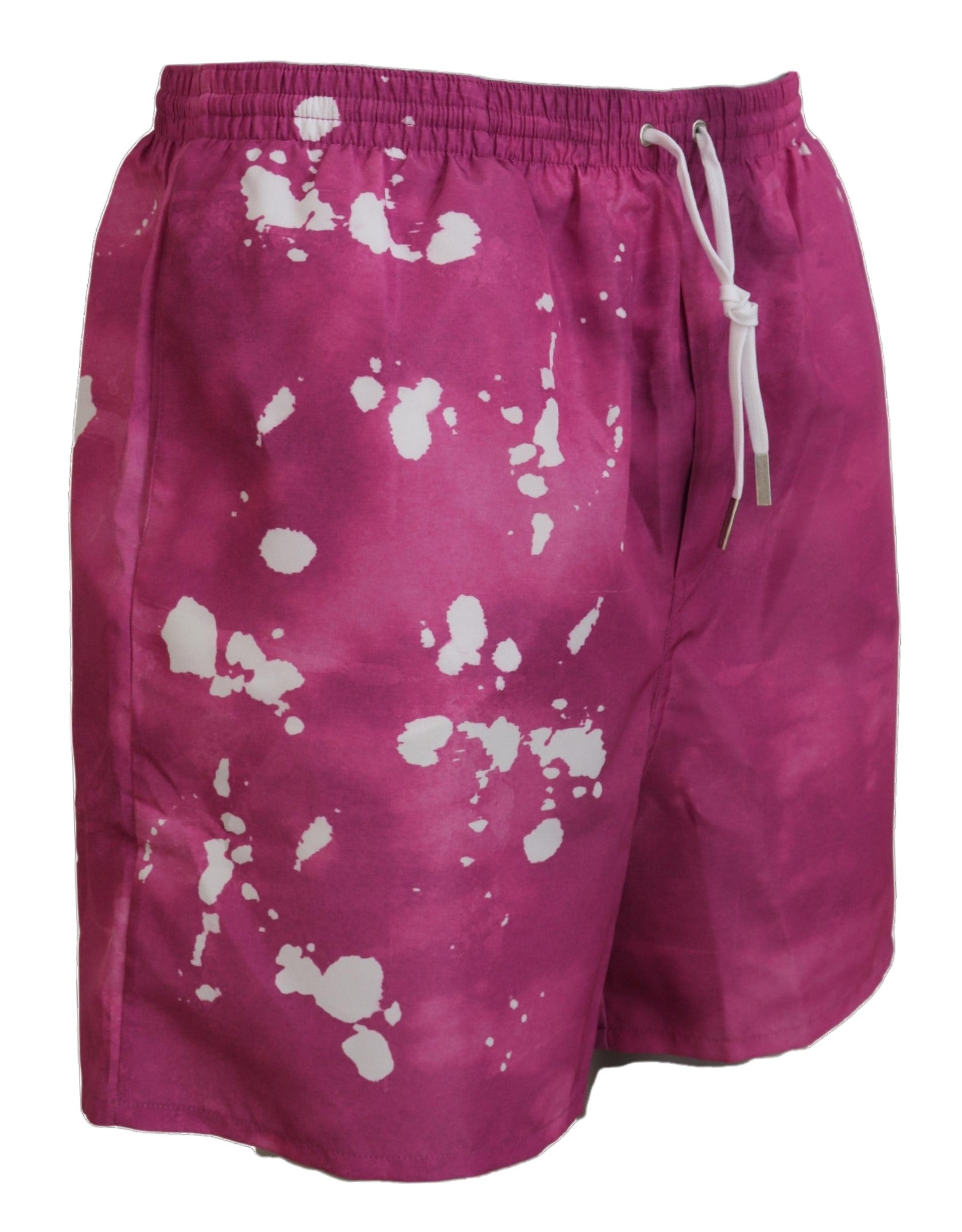 Dsquared² Pink Tie Dye Logo Men Beachwear Shorts Men's Swimwear