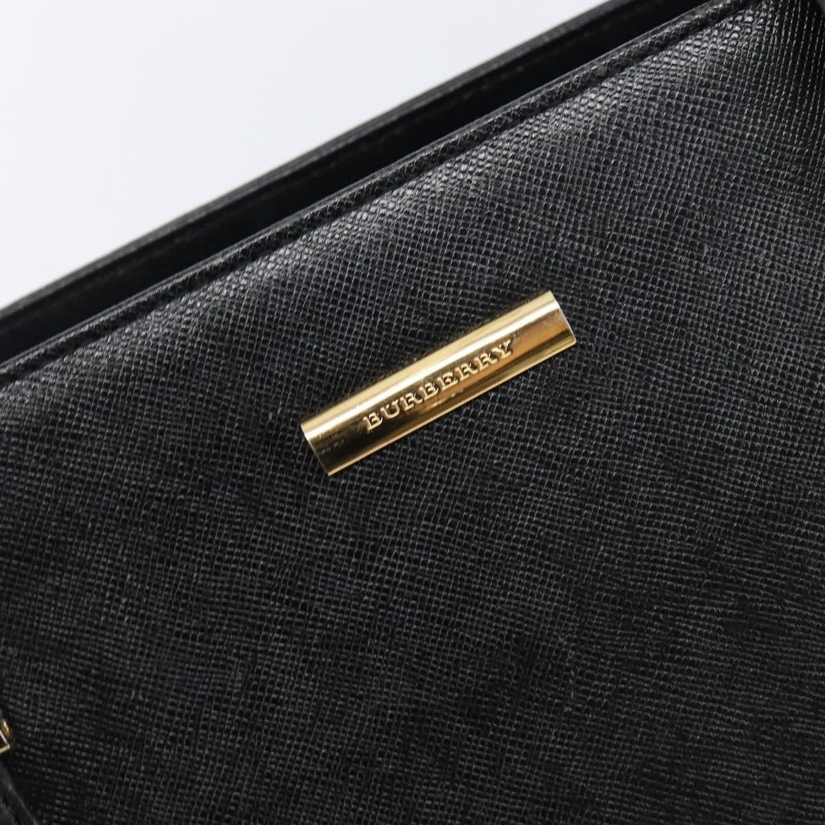 Burberry Handbag Leather Black Leather Handbag (Pre-Owned)