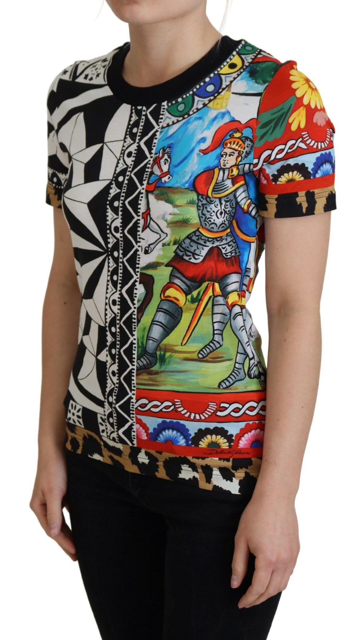 Dolce & Gabbana Multicolor Printed Women Exclusive Shirt Women's Top
