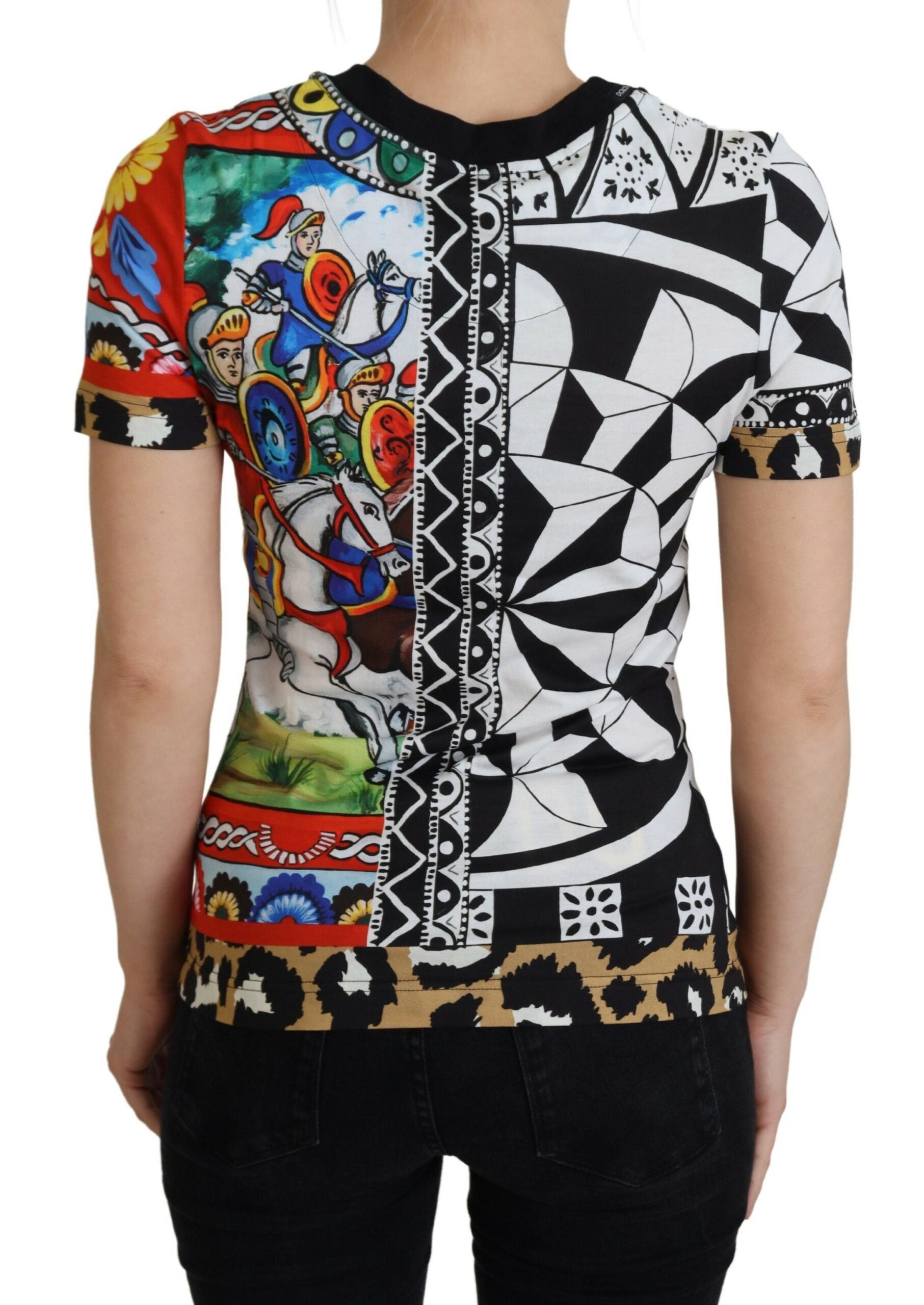 Dolce & Gabbana Multicolor Printed Women Exclusive Shirt Women's Top