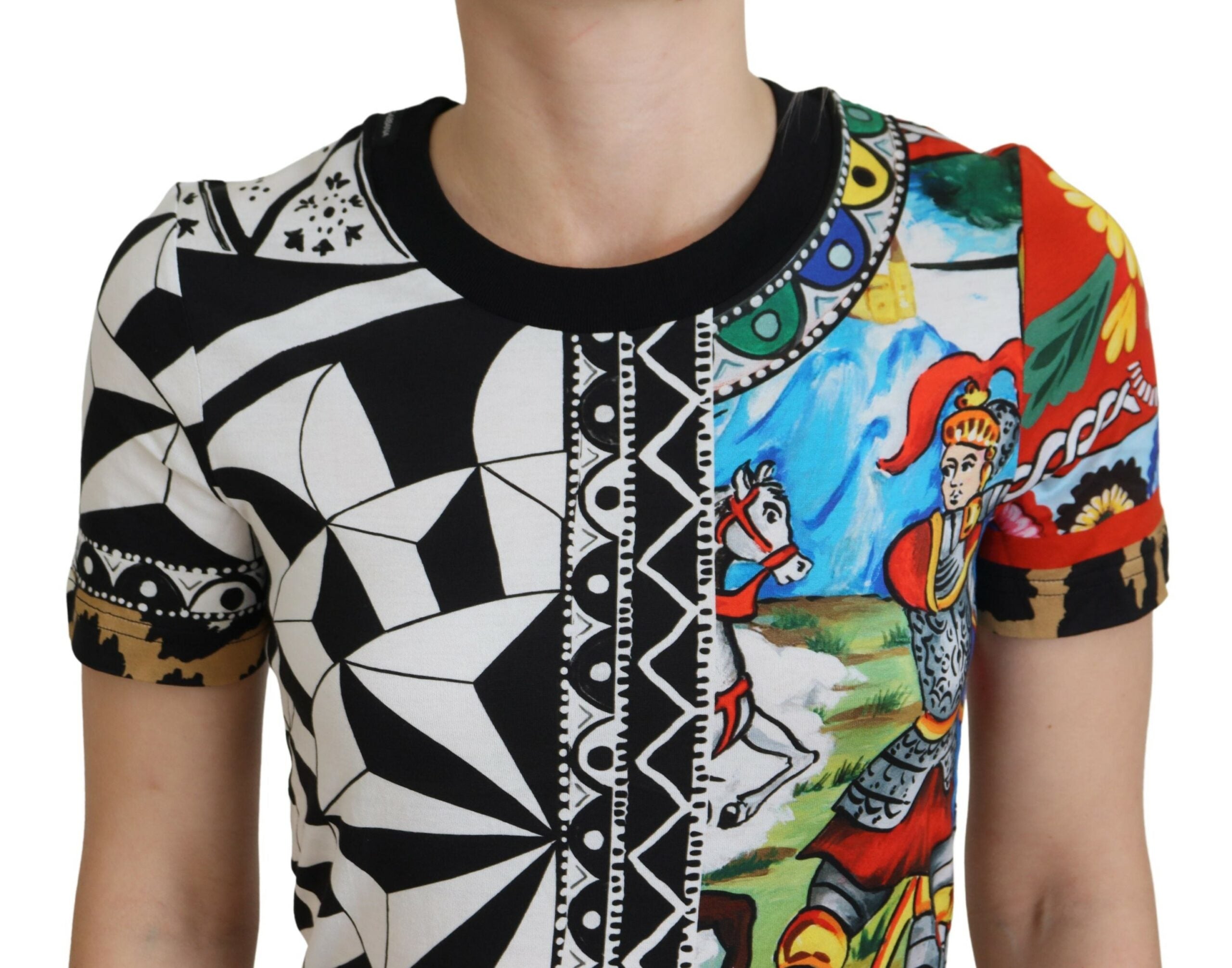 Dolce & Gabbana Multicolor Printed Women Exclusive Shirt Women's Top
