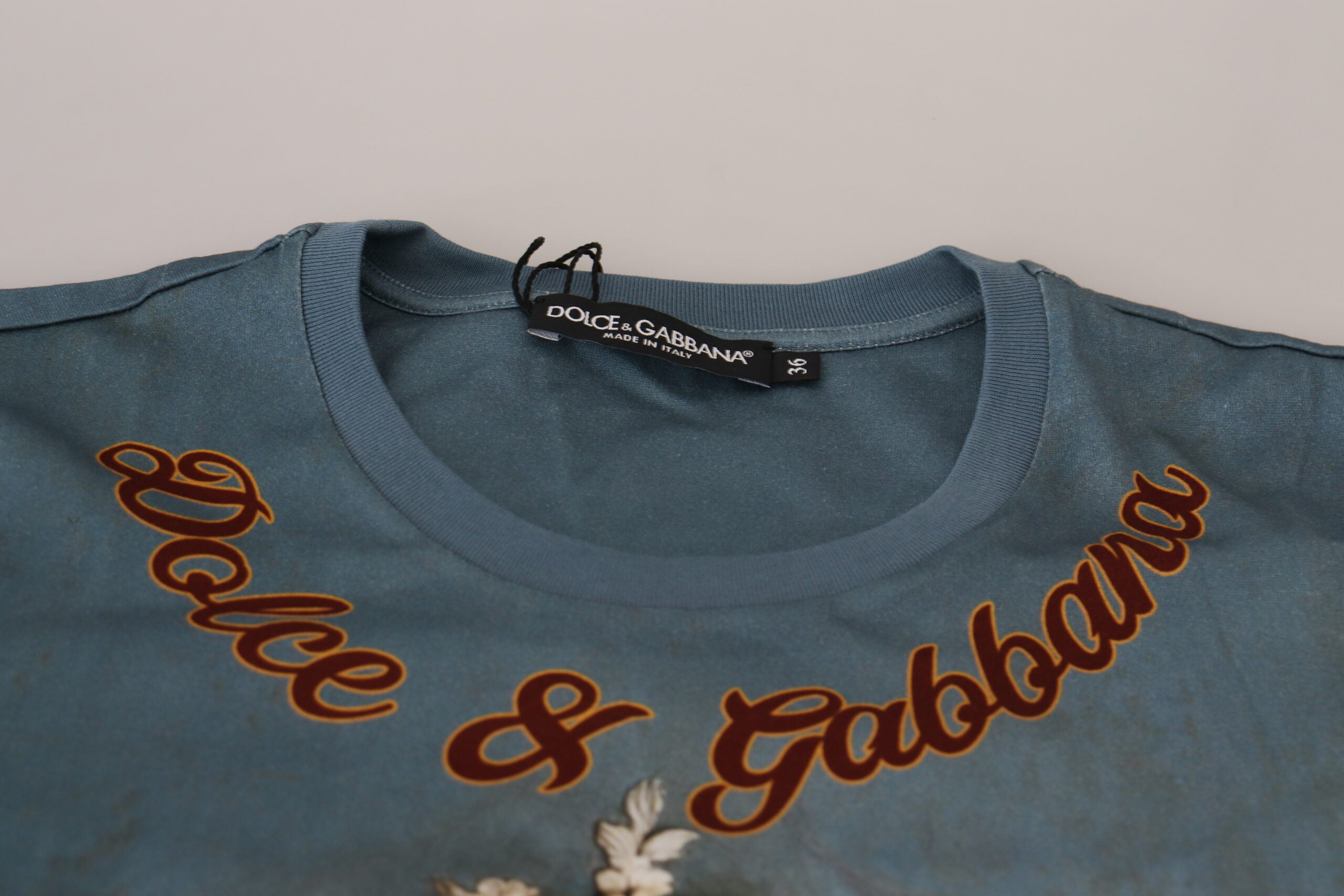 Dolce & Gabbana Multicolor DG Logo Angel Printed Shirt Women's Top