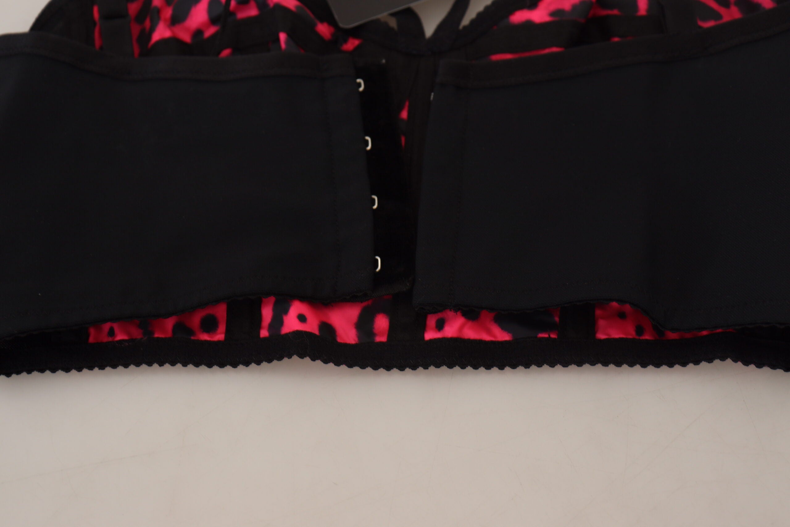 Dolce & Gabbana Pink Leopard Print Cropped Bustier Corset Women's Top