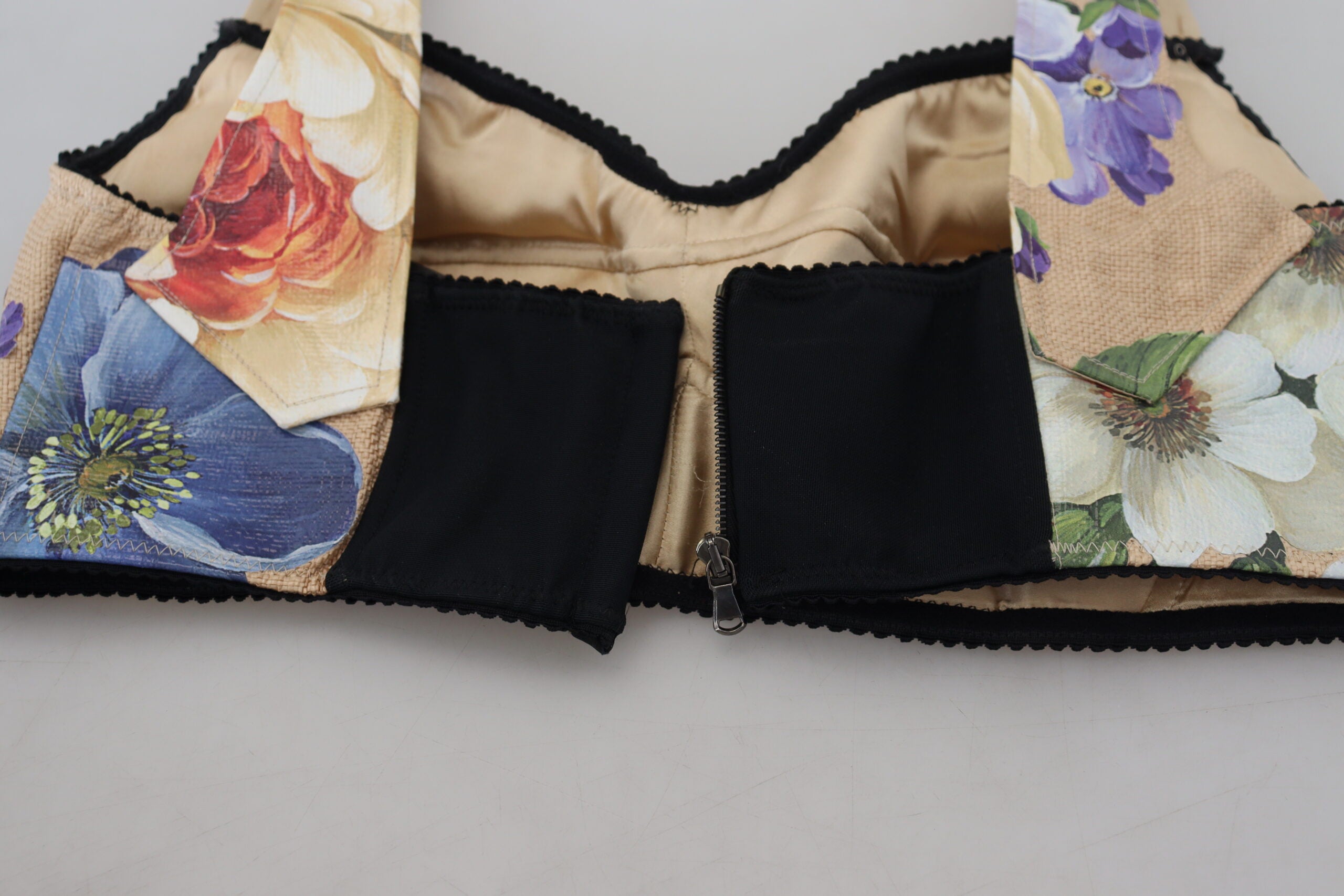 Dolce & Gabbana Floral Print Bustier Crop Women's Top