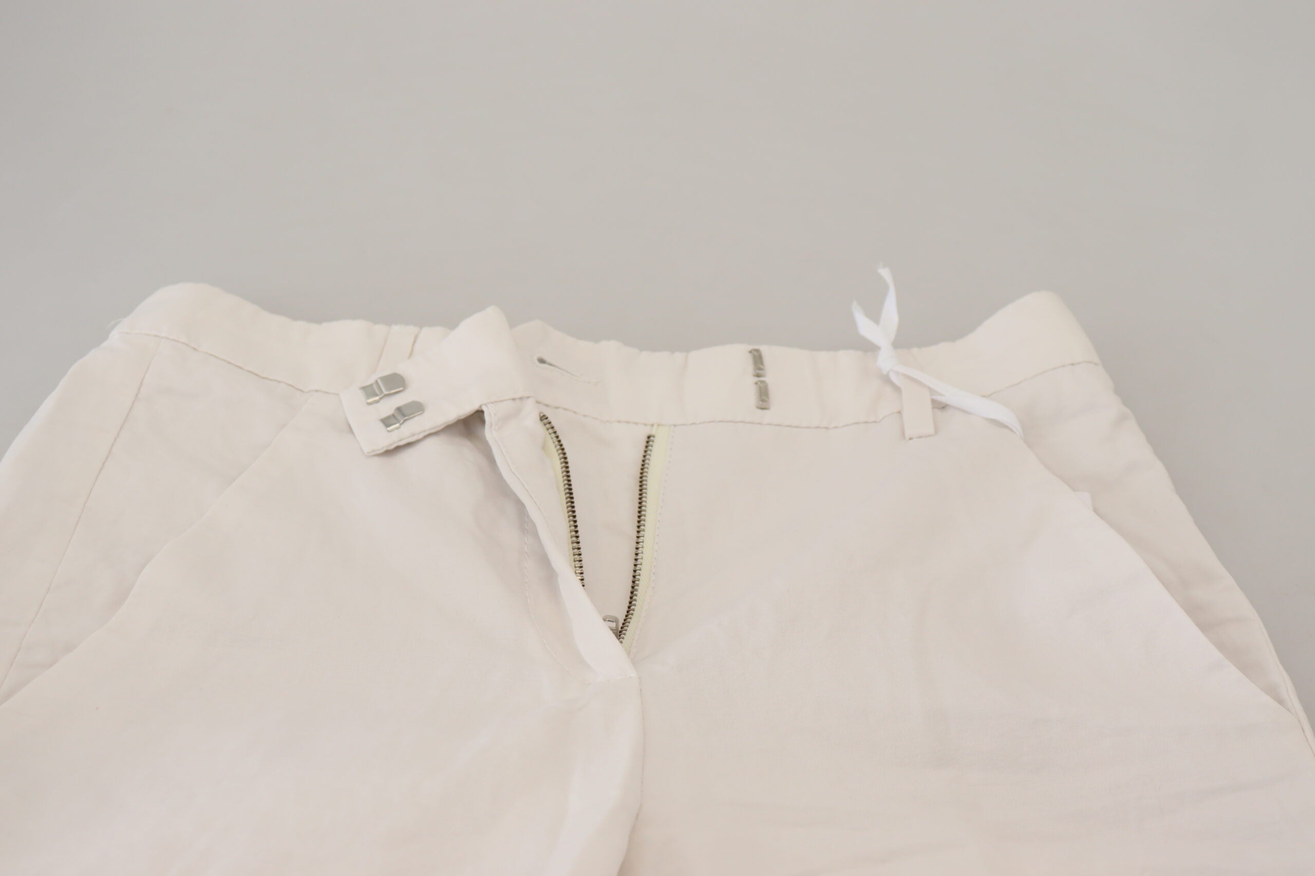Dondup White High Waist Tapered Women Women's Pants