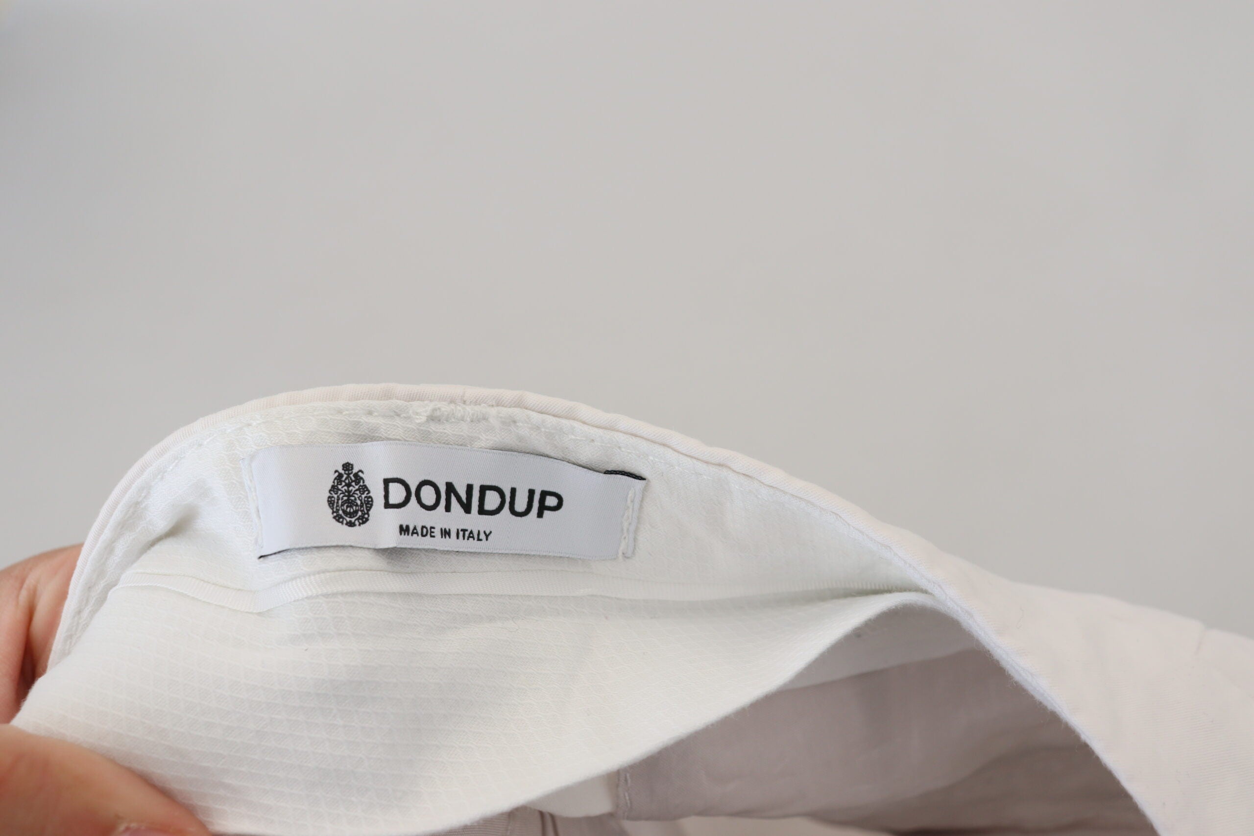 Dondup White High Waist Tapered Women Women's Pants