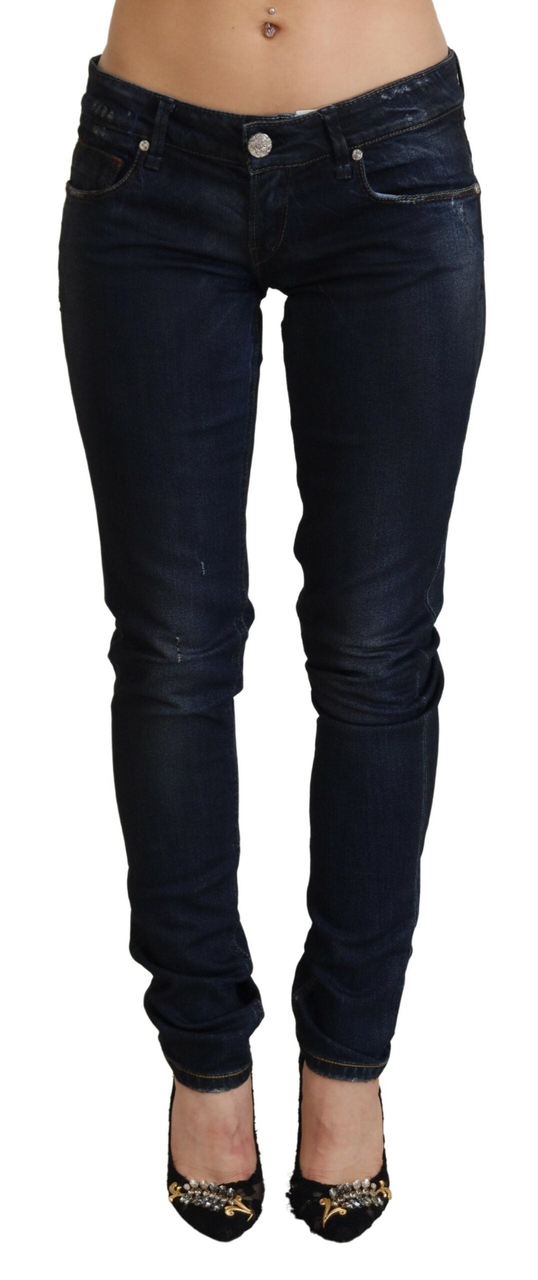 Acht Blue Low Waist Slim Fit Women Denim Women's Jeans