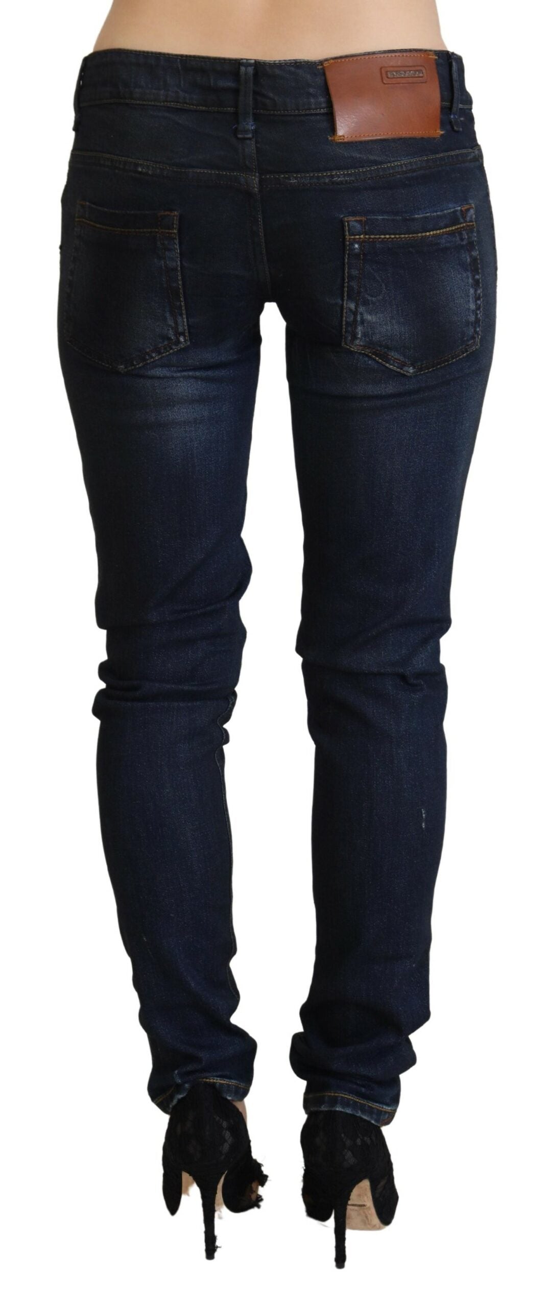 Acht Blue Low Waist Slim Fit Women Denim Women's Jeans