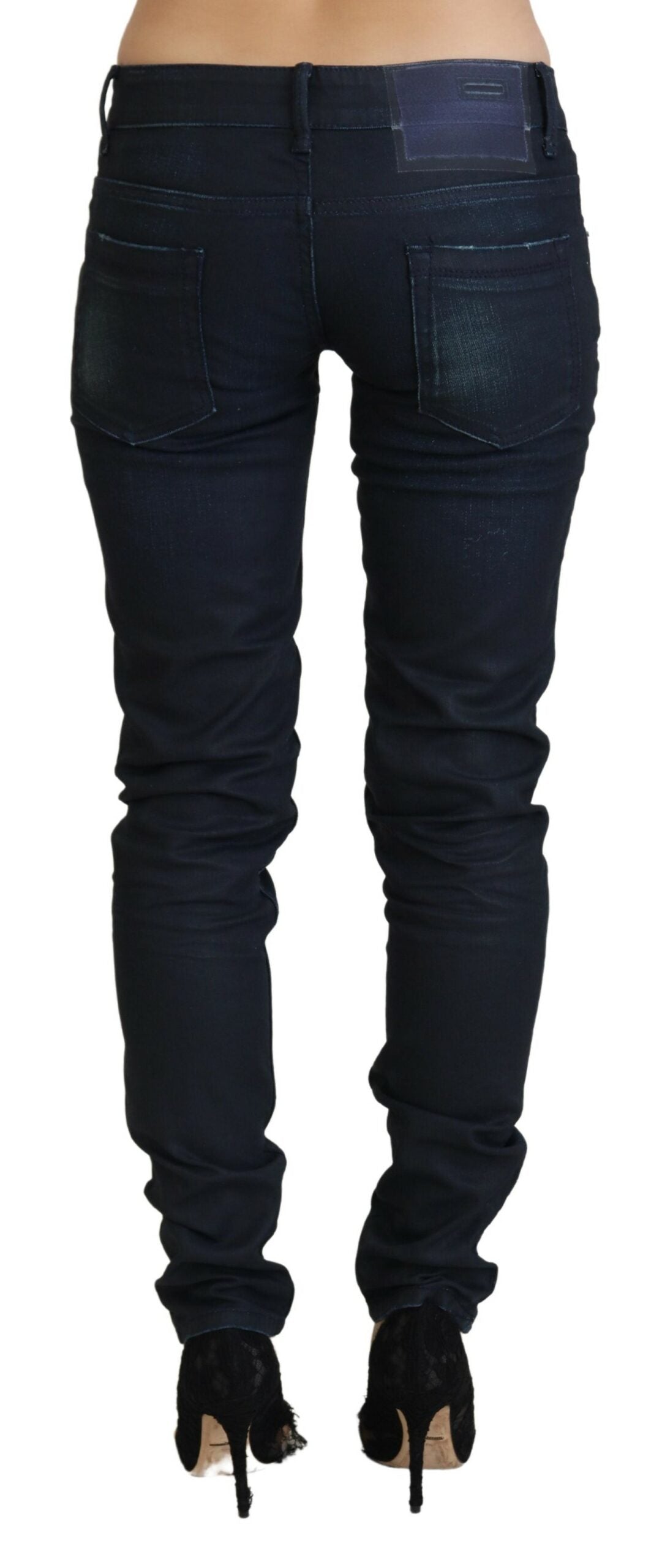 Acht Blue Low Waist Slim Fit Women Denim Women's Jeans