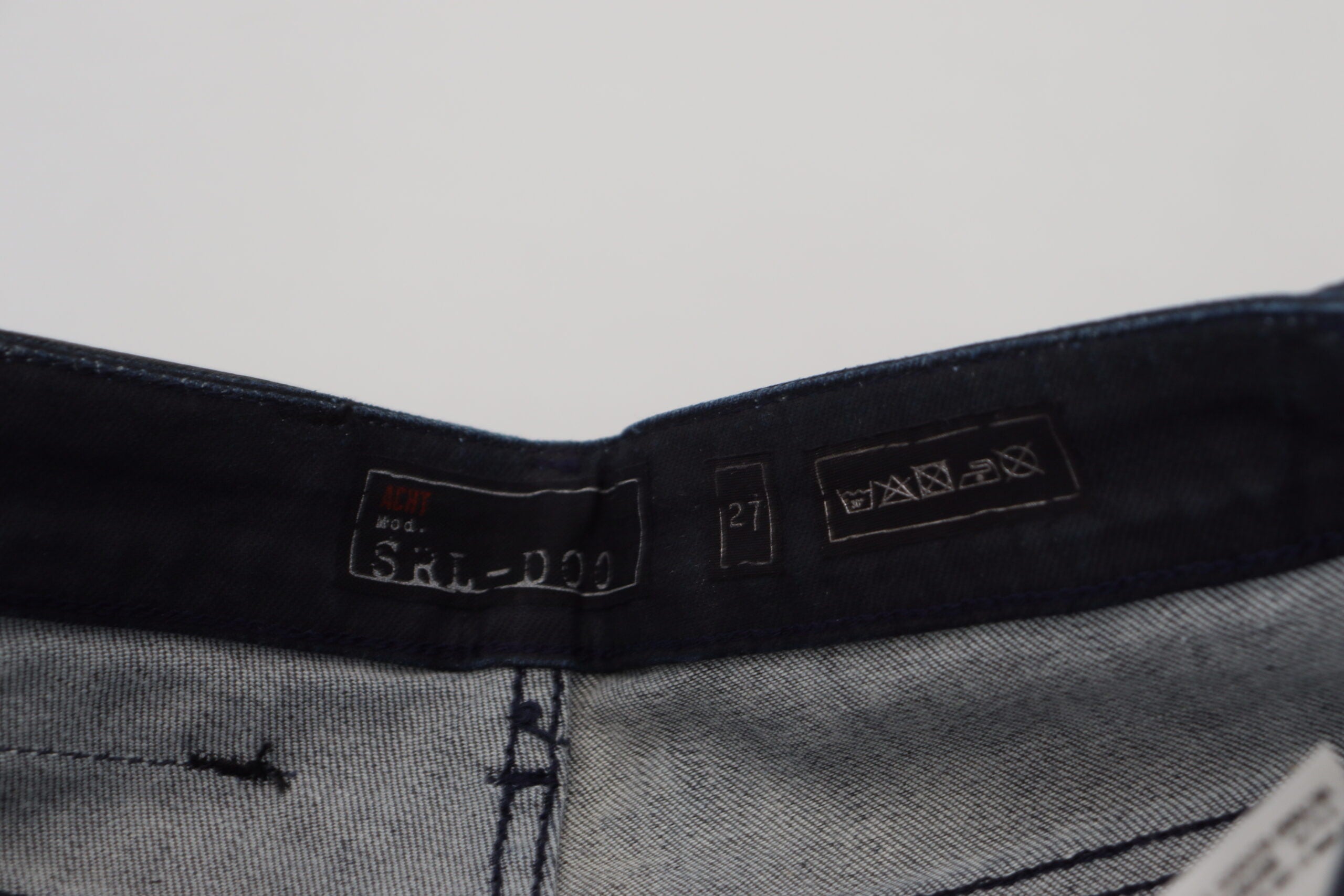 Acht Blue Washed Low Waist Slim Fit Cotton Denim Women's Jeans