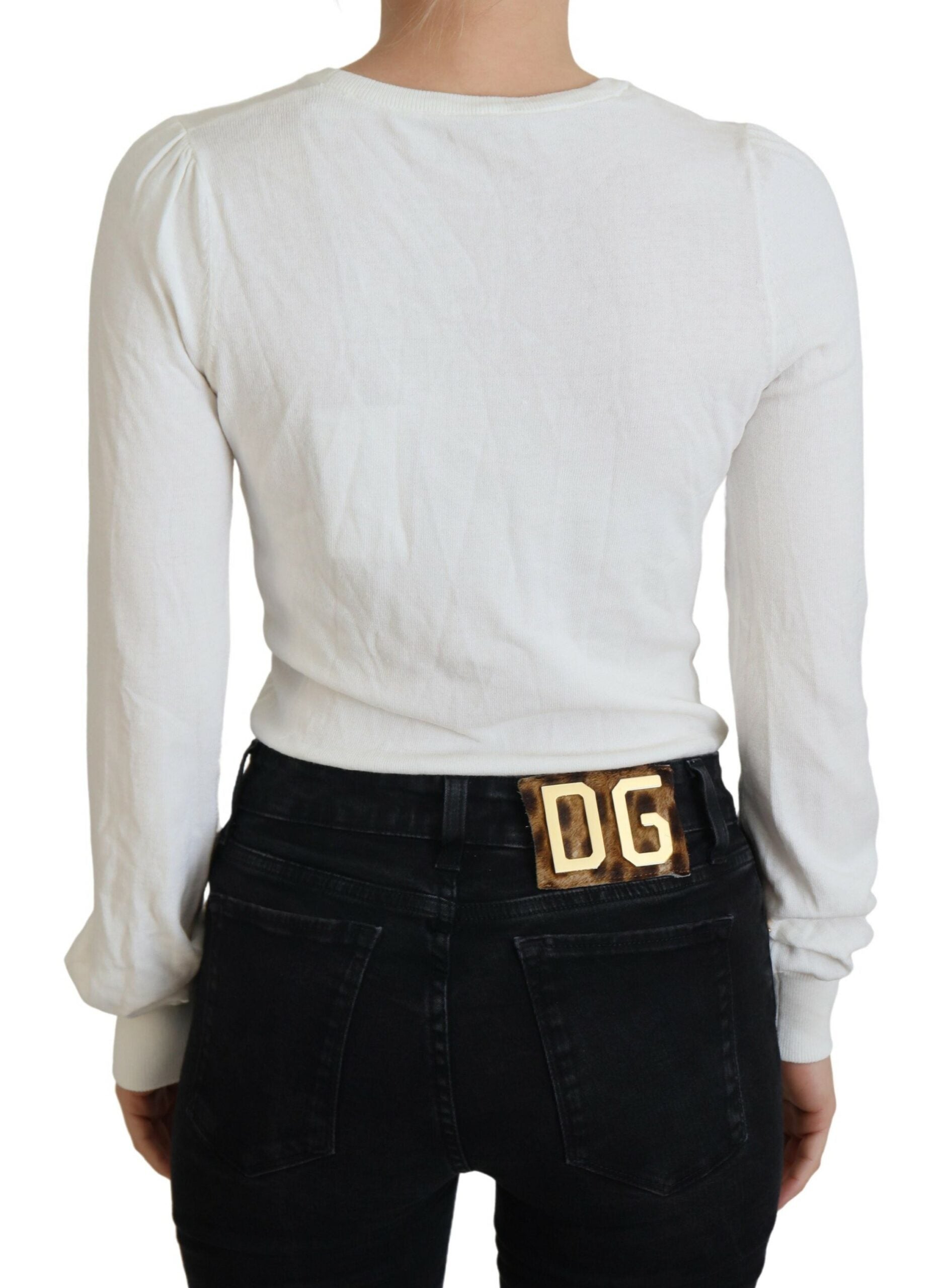 Patrizia Pepe Chic Ivory Casual Women's Blouse