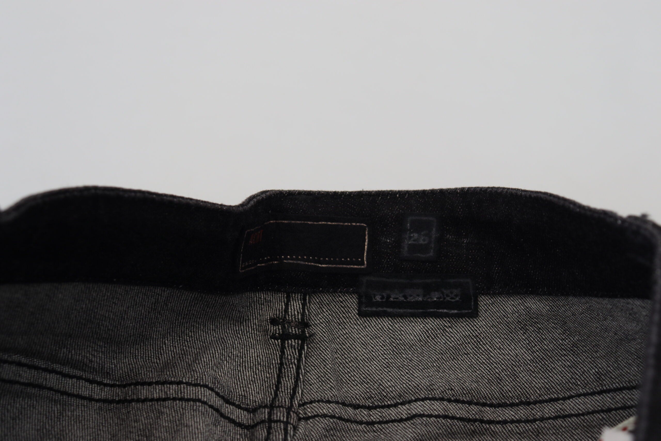 Acht Black Low Waist Slim Fit Cotton Denim Women's Jeans