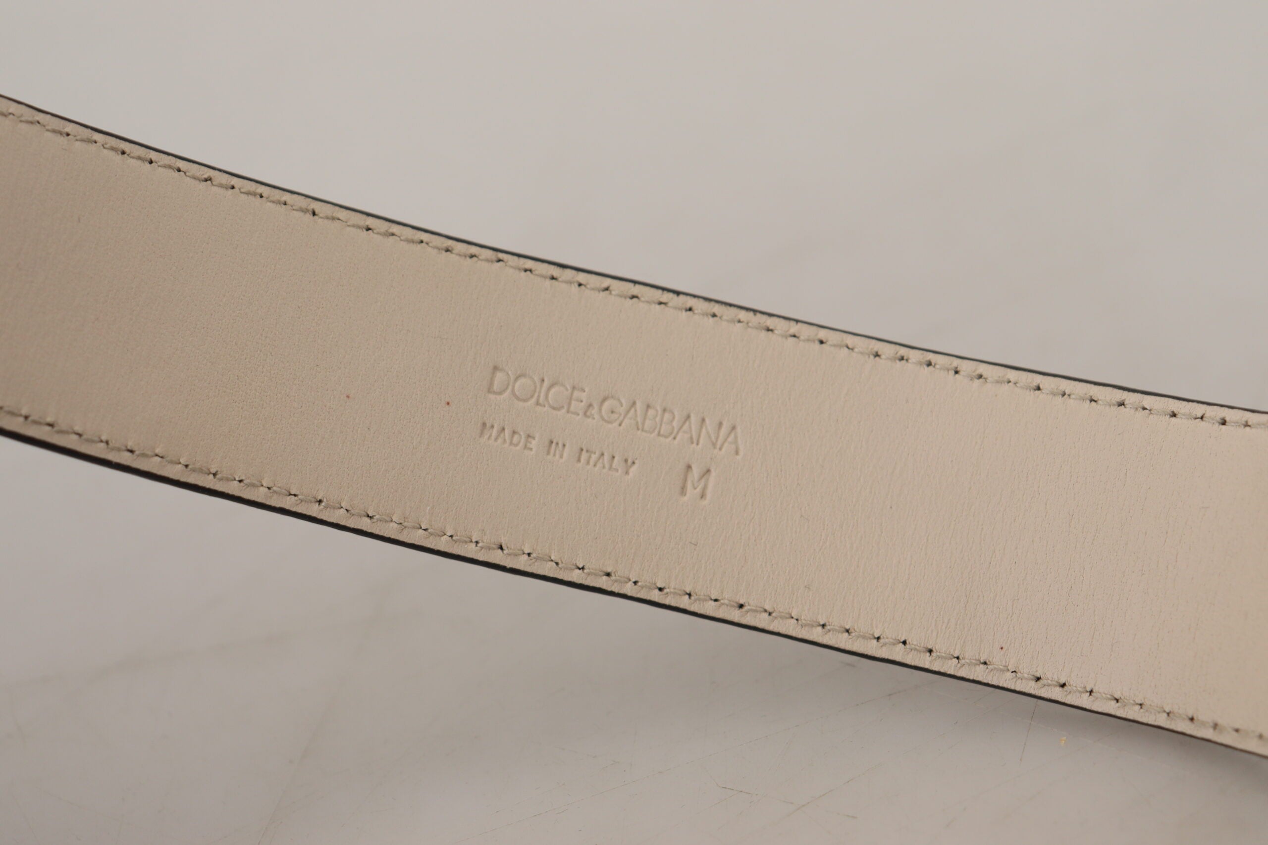 Dolce & Gabbana Elegant Black Leather Gold Detail Women's Bracelet