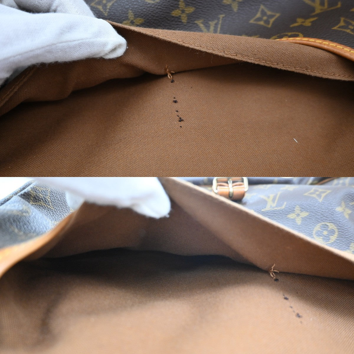 Louis Vuitton Saumur Monogram Canvas Brown Canvas Shoulder Bag Bag (Pre-Owned)