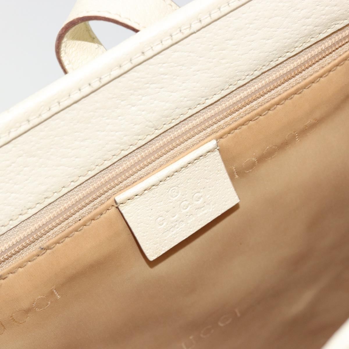 Gucci Vintage Jackie Leather Silver Leather Handbag (Pre-Owned)