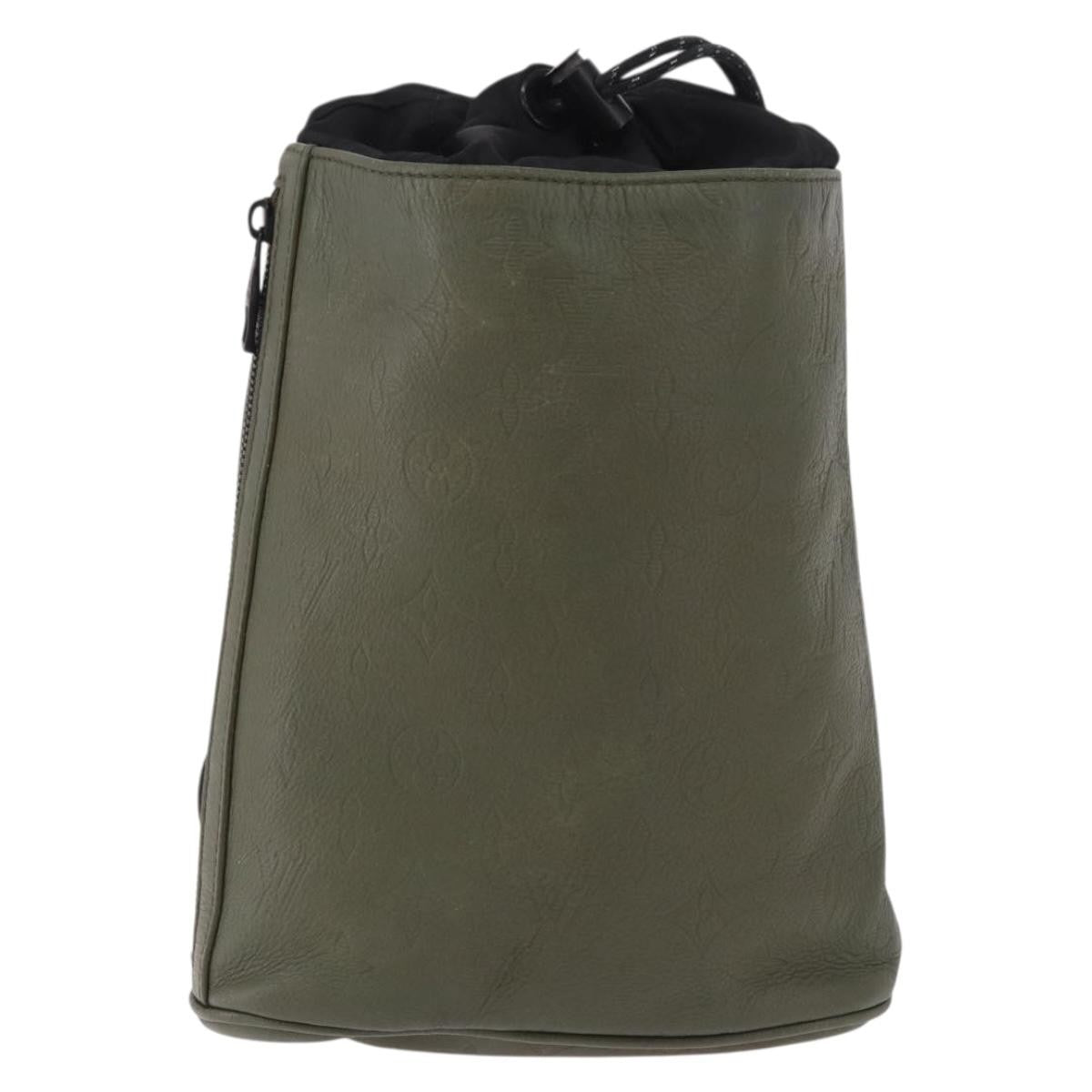 Louis Vuitton Chalk Sling Monogram Shadow Leather Green Canvas Shoulder Bag Bag (Pre-Owned)