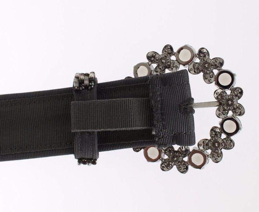 Dolce & Gabbana Multicolor Wide Crystal Buckle Sequined Women's Belt