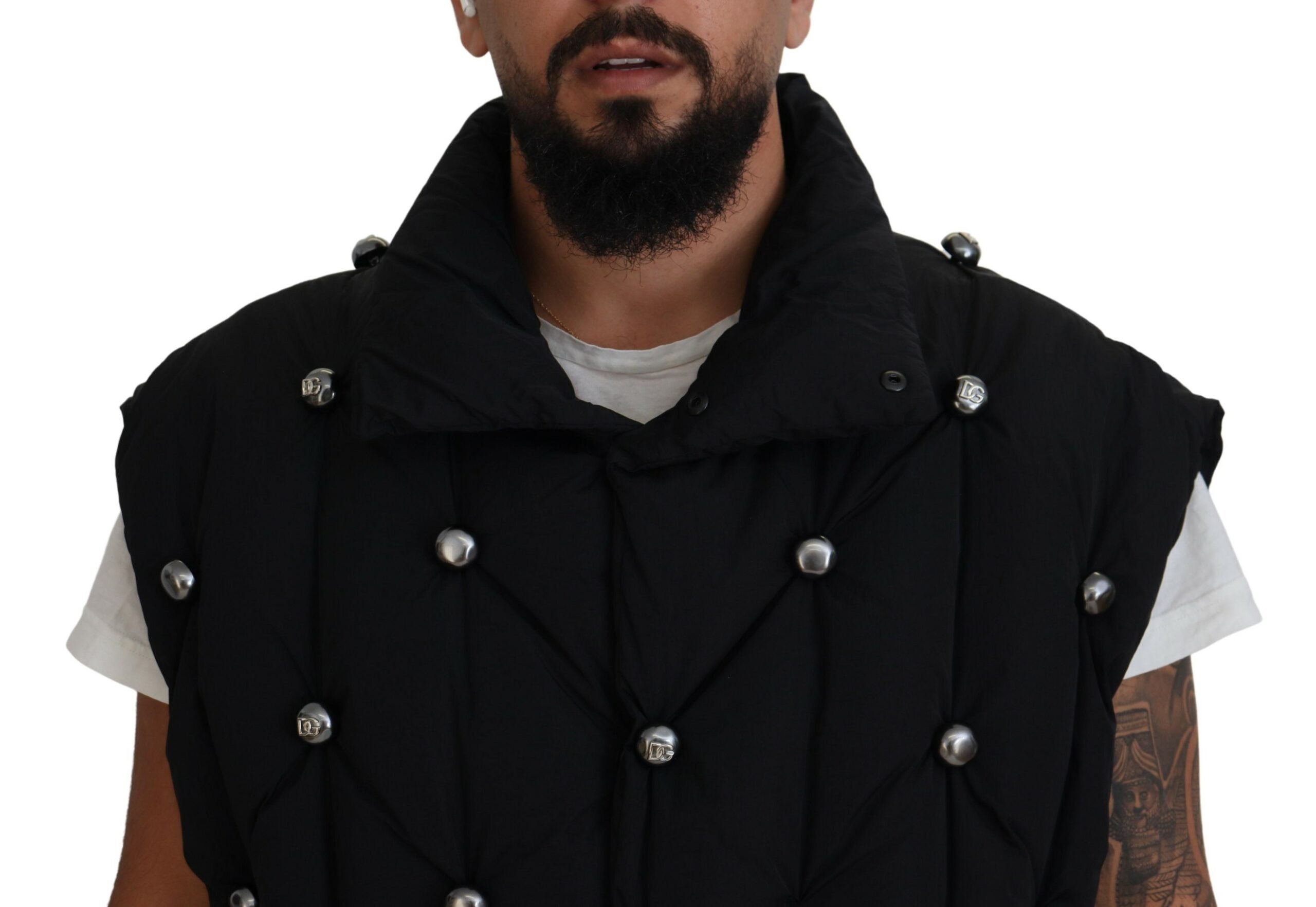 Dolce & Gabbana Elegant Black Sleeveless Vest Men's Jacket