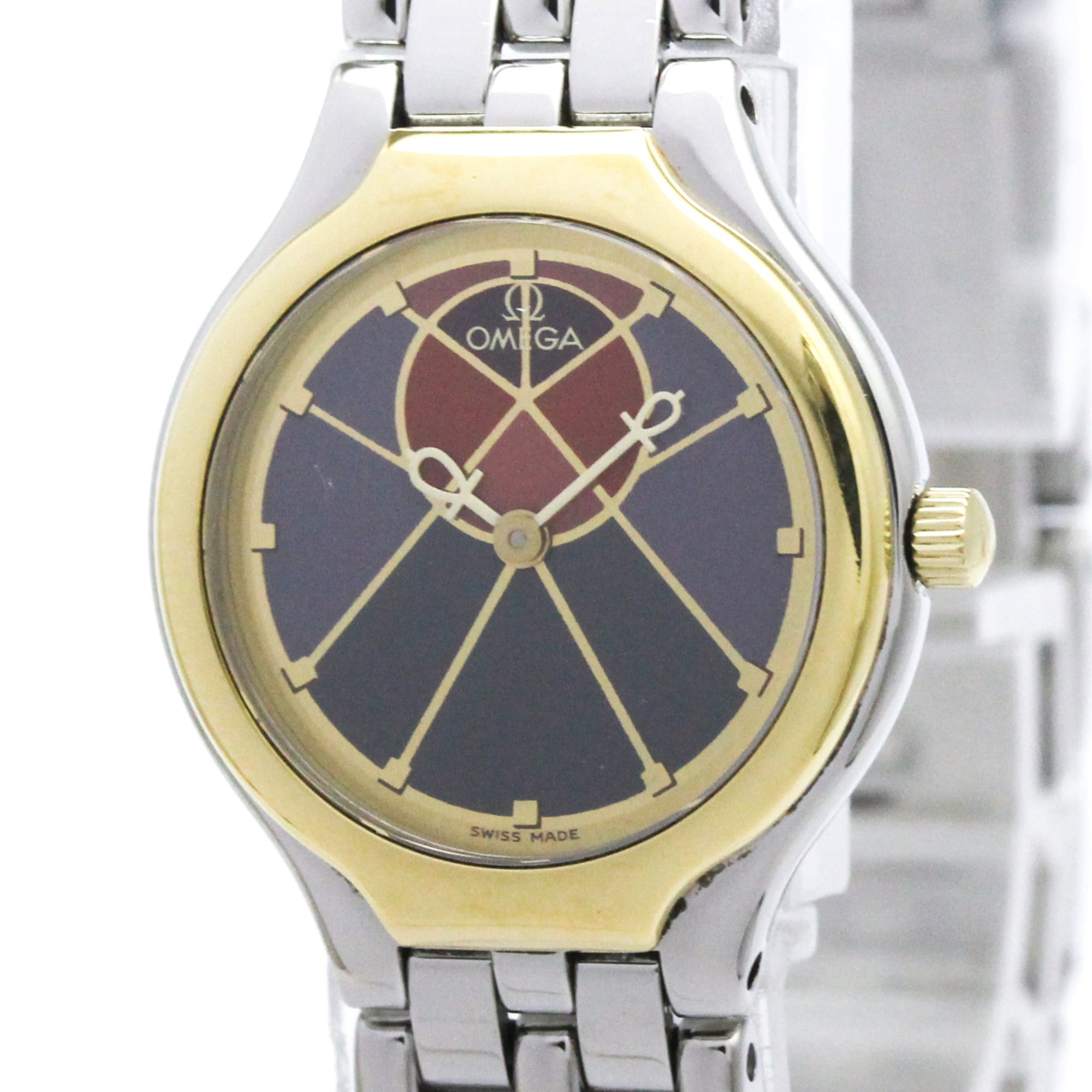 Omega De Ville Quartz Stainless Steel And Yellow Gold Watch (Pre-Owned)