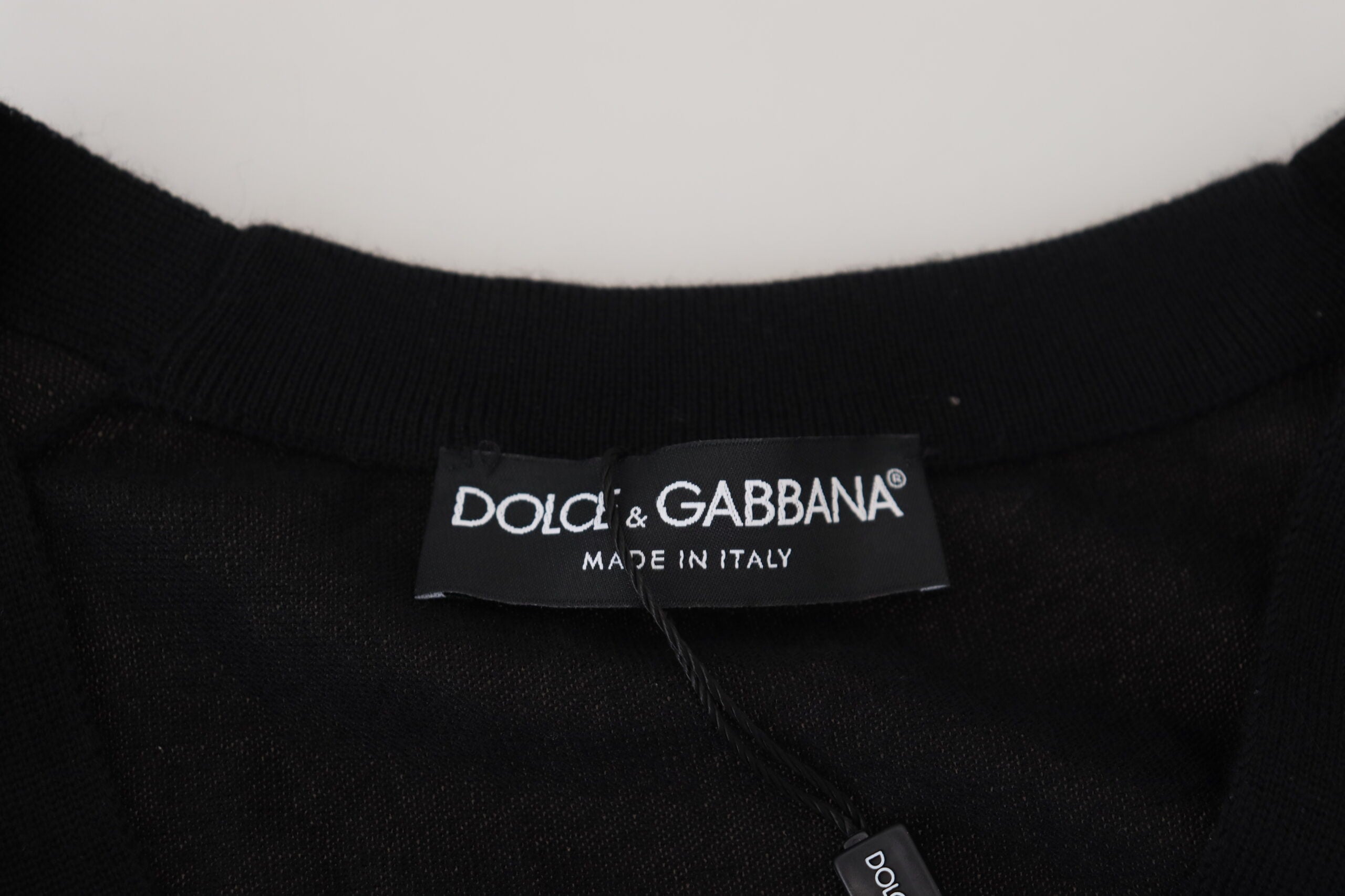 Dolce & Gabbana Elegant Black Cashmere Cardigan Men's Sweater