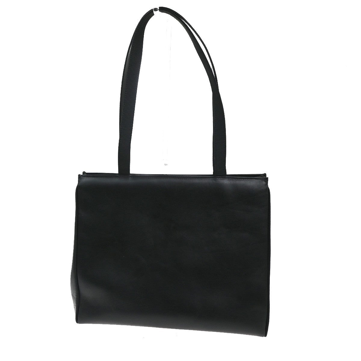 Salvatore Ferragamo Vala Tote Leather Black Leather Tote Bag Bag (Pre-Owned)