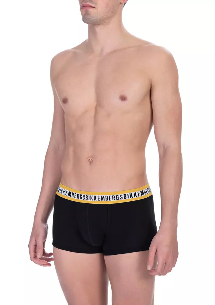 Bikkembergs Black Cotton Men's Trunk Men's Pack