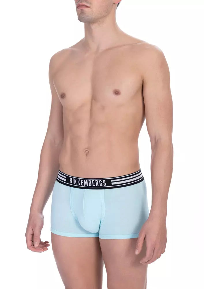 Bikkembergs Light Blue Cotton Men's Men's Trunk