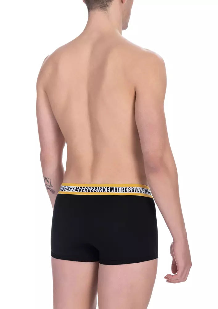 Bikkembergs Black Cotton Men's Trunk Men's Pack