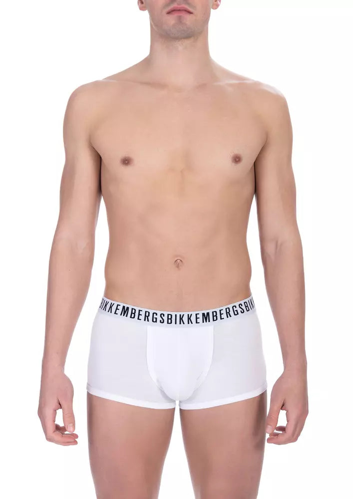 Bikkembergs White Cotton Men's Trunk Underwear Men's Pack