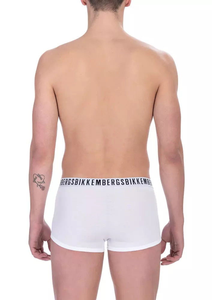 Bikkembergs White Cotton Men's Trunk Underwear Men's Pack