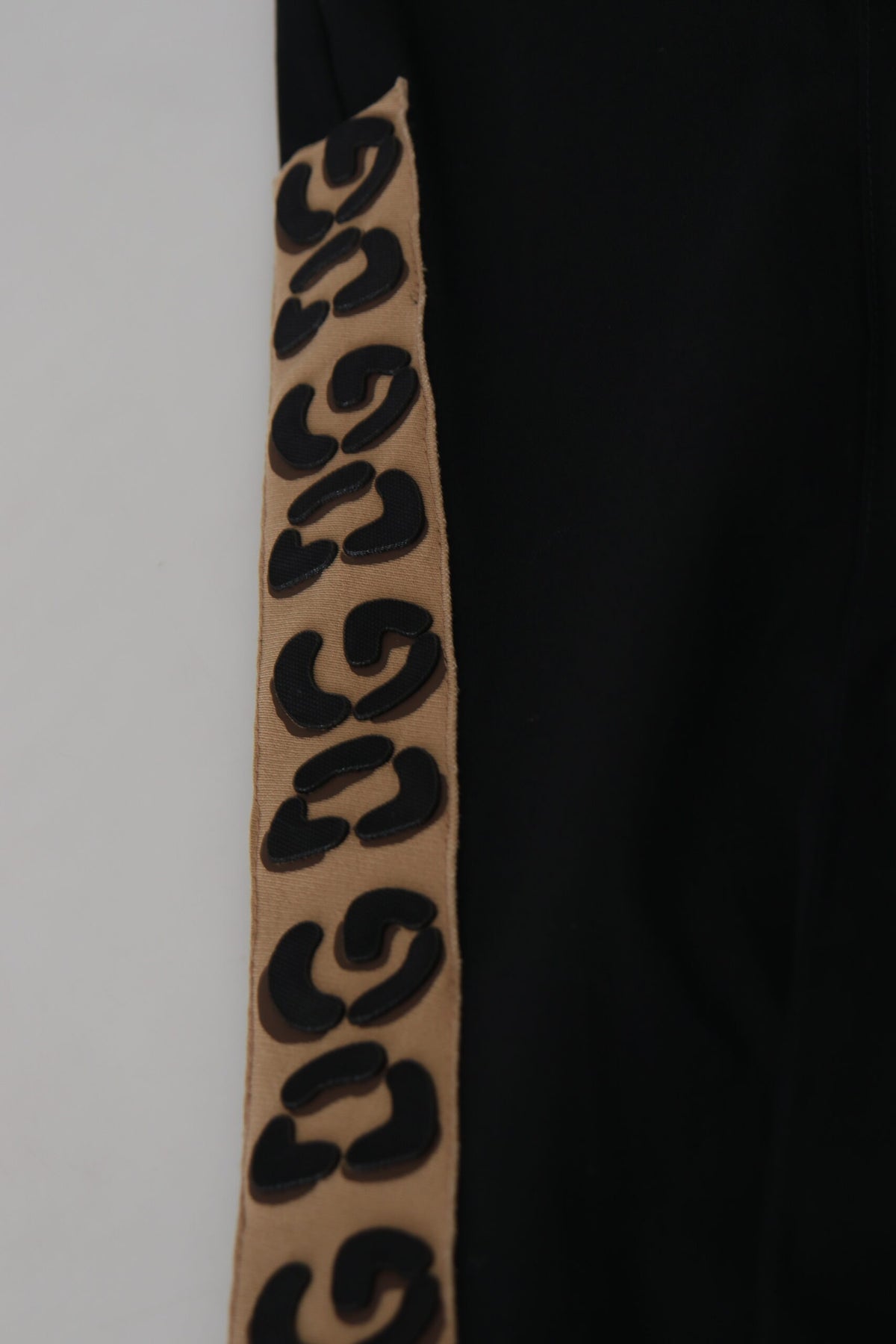 Dolce & Gabbana Black Cotton Elastic Waist DG Logo Cropped Men's Pants