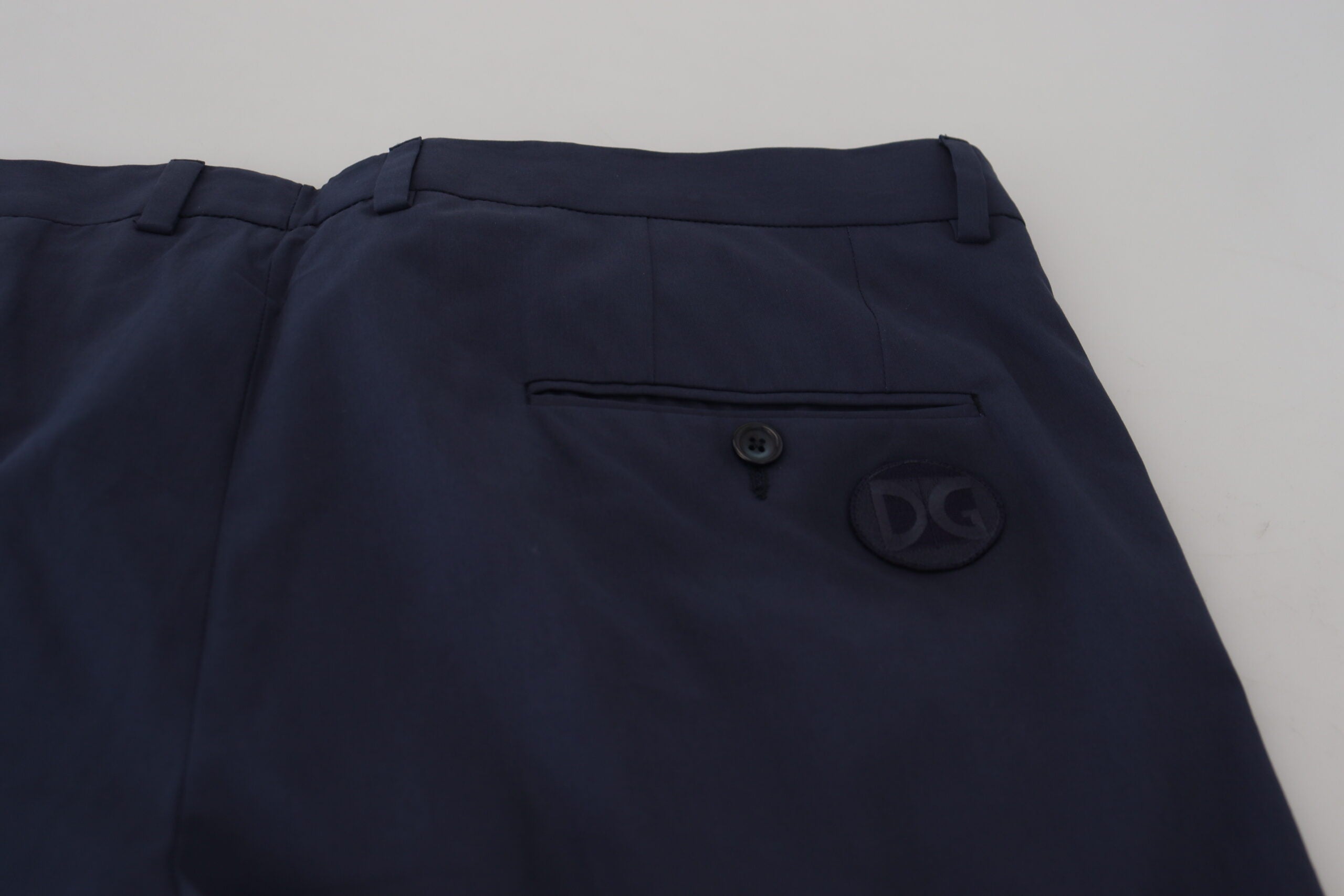 Dolce & Gabbana Dark Blue Cotton Chino Formal Men's Pants