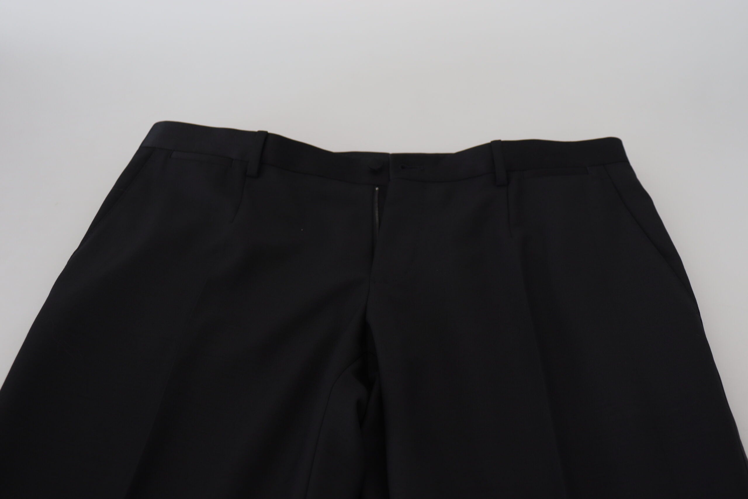 Dolce & Gabbana Elegant Black Dress Pants from Virgin Wool Men's Blend