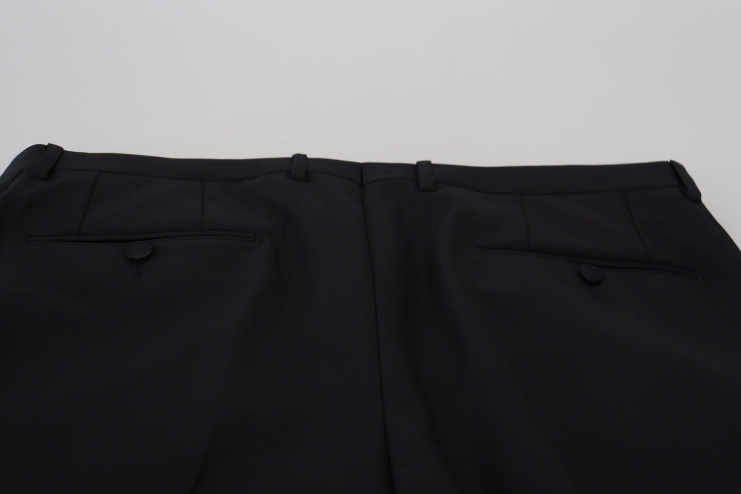 Dolce & Gabbana Elegant Black Dress Pants from Virgin Wool Men's Blend