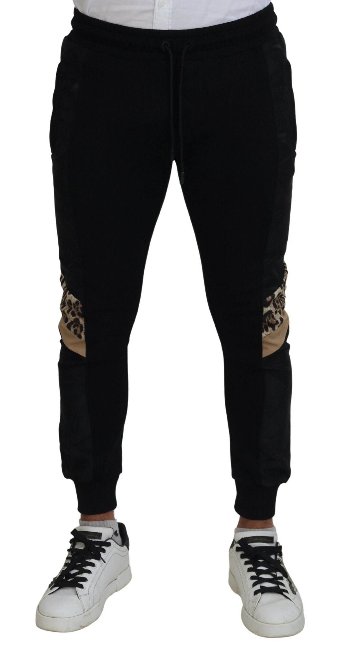 Dolce & Gabbana Black Polyester Skinny Jogger Men Men's Pants