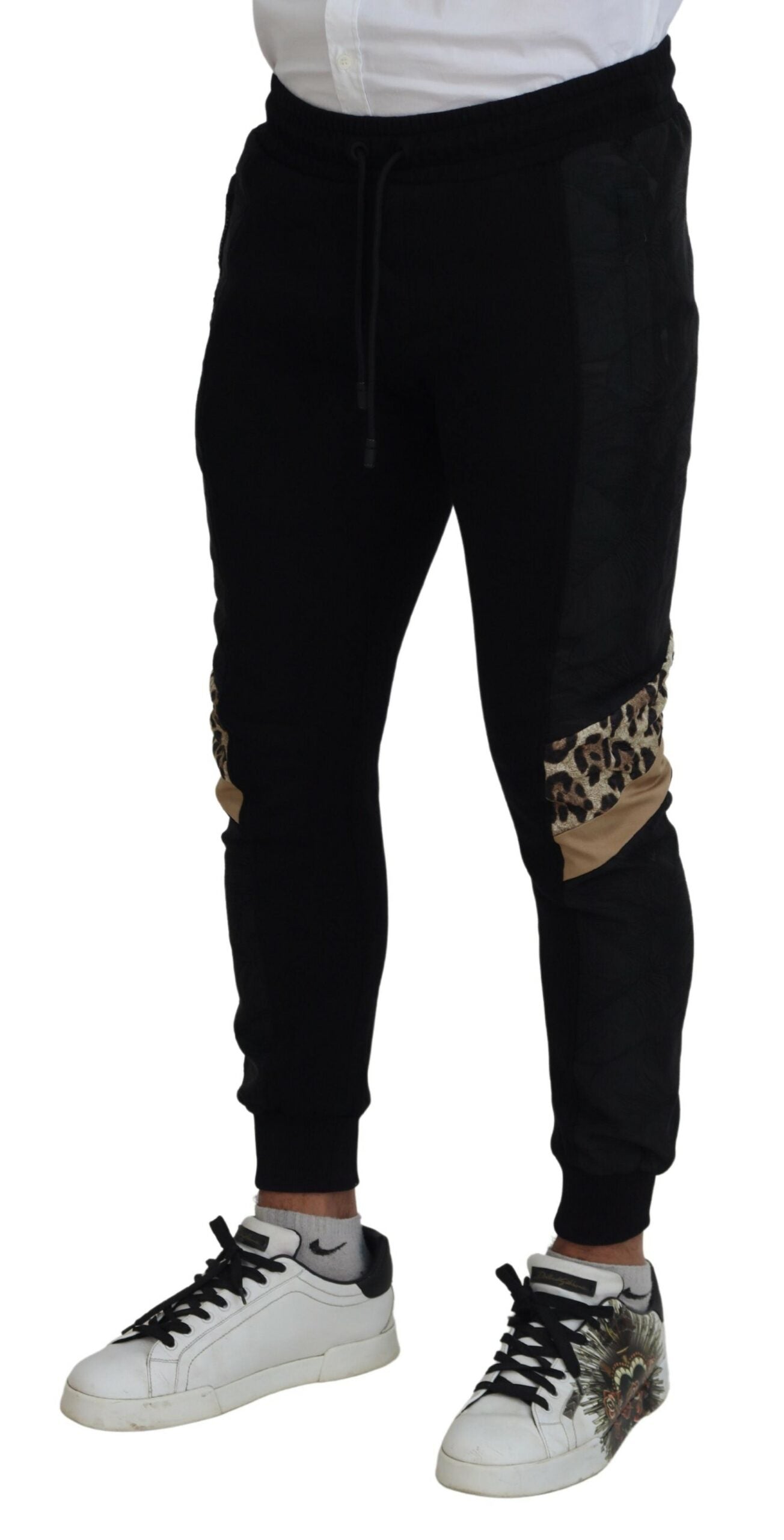 Dolce & Gabbana Black Polyester Skinny Jogger Men Men's Pants