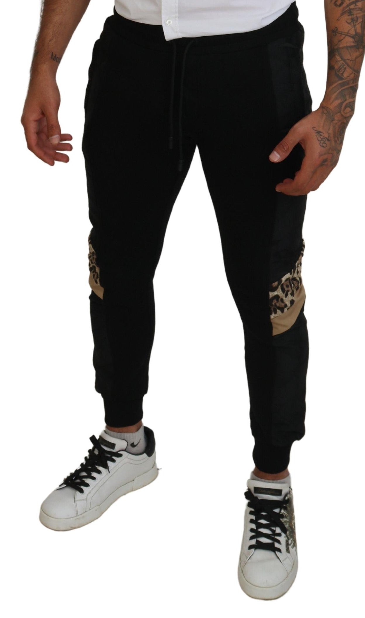 Dolce & Gabbana Black Polyester Skinny Jogger Men Men's Pants