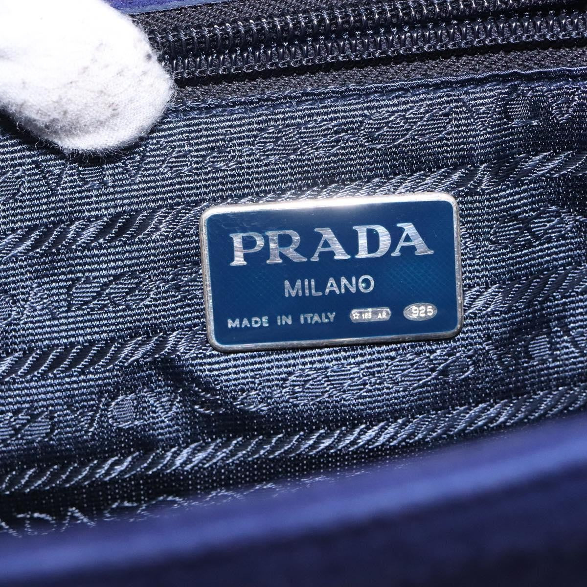 Prada Vintage Suede Purple Suede Handbag (Pre-Owned)