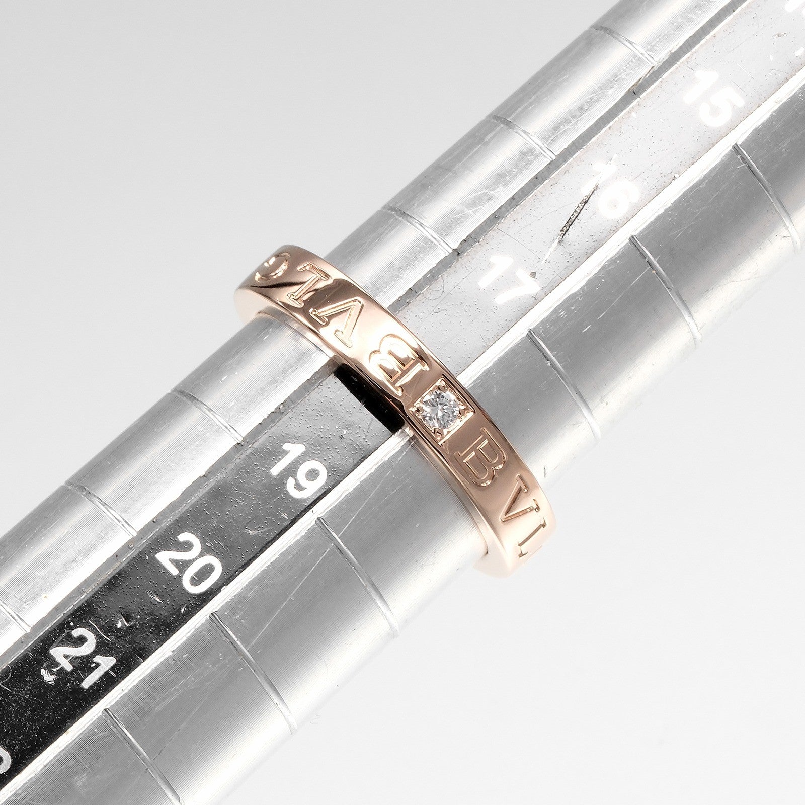 Bvlgari B.Zero1 Essential Logo Band 18K Rose Gold Gold Pink_Gold Ring Jewelry (Pre-Owned)