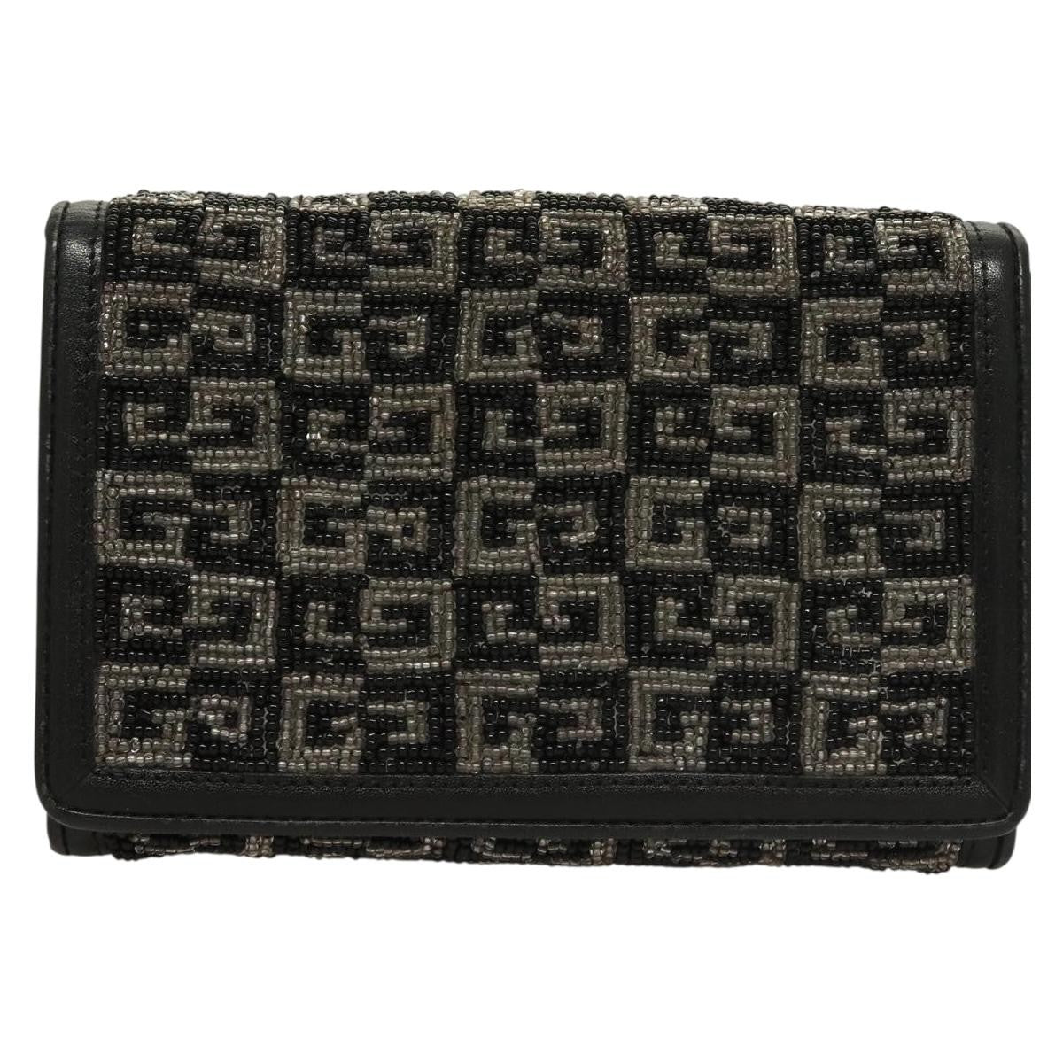Givenchy Gv3 Leather Black Beads Wallets Accessory (Pre-Owned)