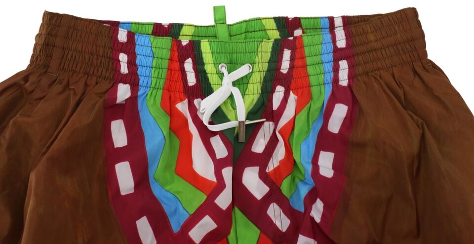 Dsquared² Multicolor Printed Men Beachwear Swimwear Men's Short