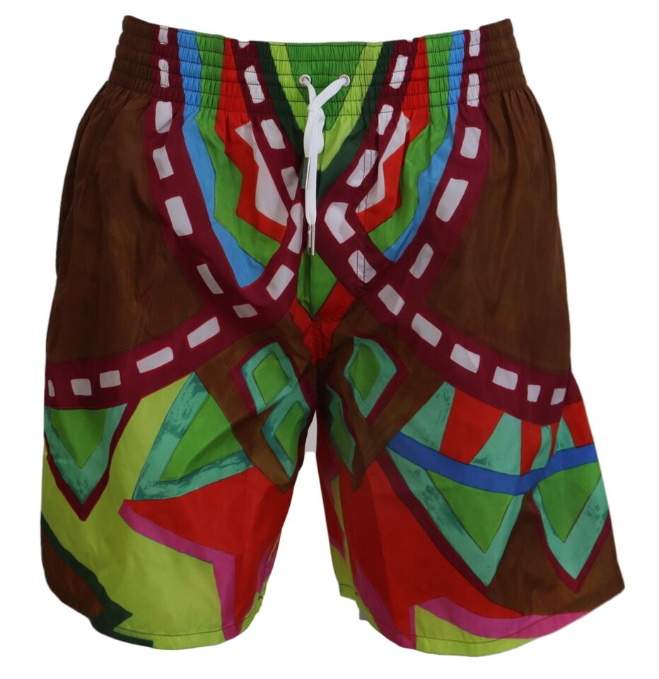 Dsquared² Multicolor Printed Men Beachwear Swimwear Men's Short