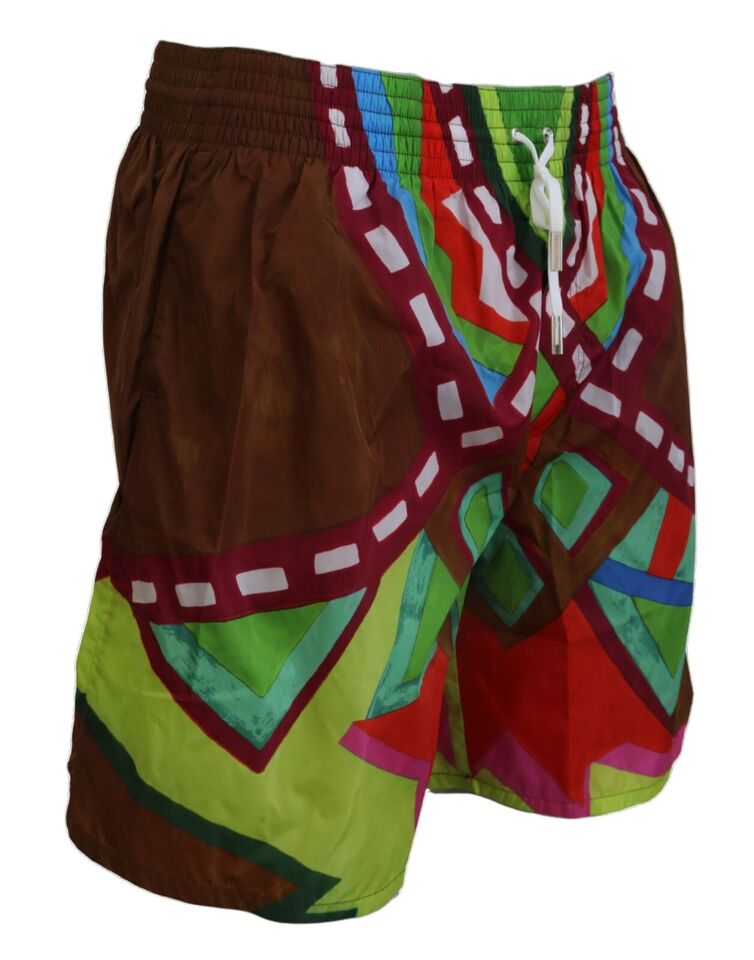 Dsquared² Multicolor Printed Men Beachwear Swimwear Men's Short
